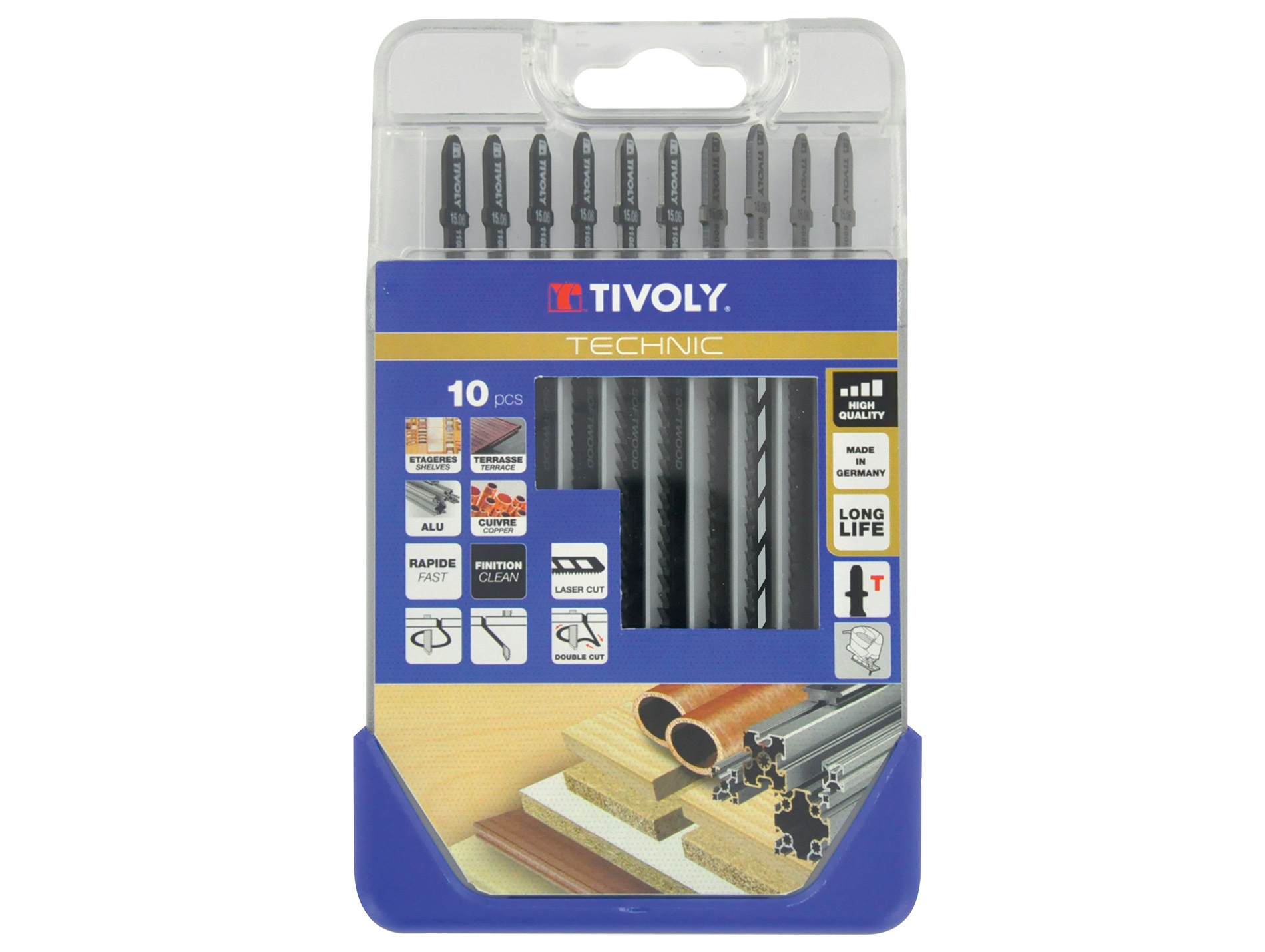 10 lames scie sauteuse TECHNIC bois métal T