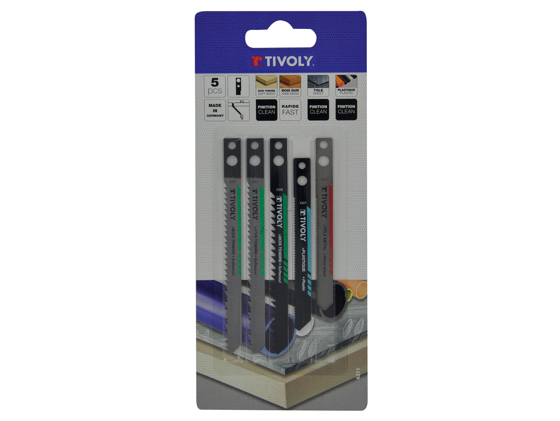 5 lames scie sauteuse bois plastique métal Makita