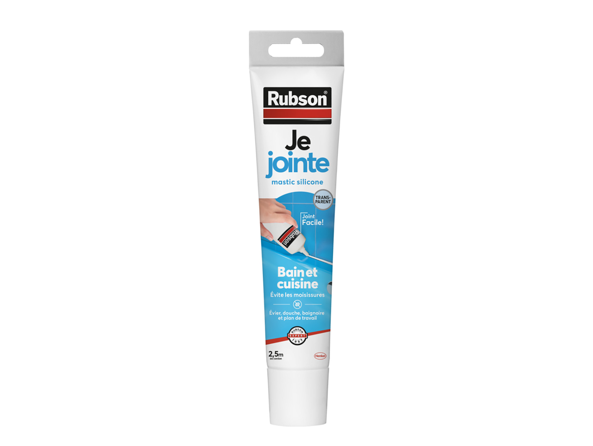 Mastic silicone transparent bain&cuisine RUBSON sans pistolet 50ml