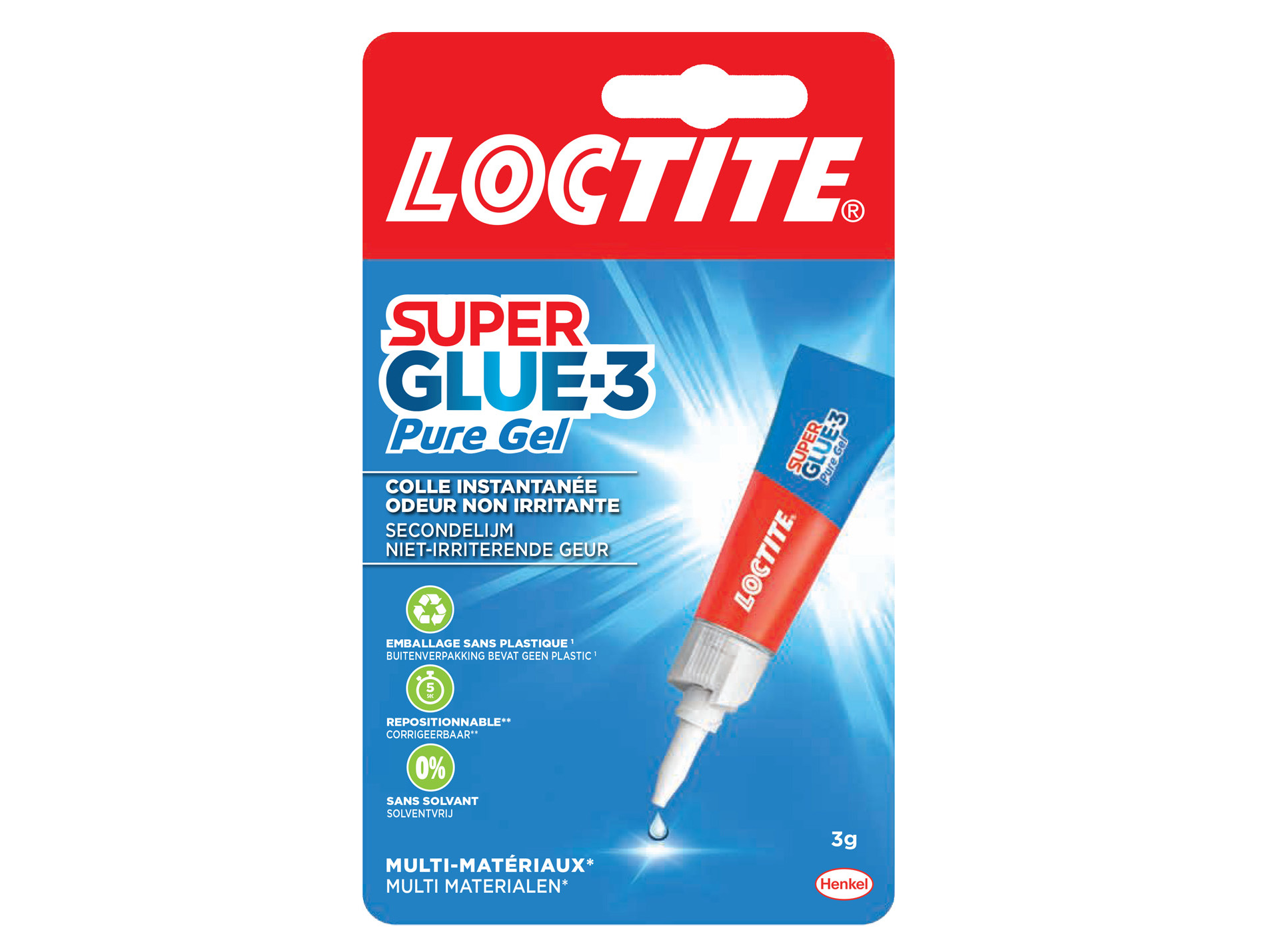 Superglue-3 LOCTITE Pure gel transparent tube 3g