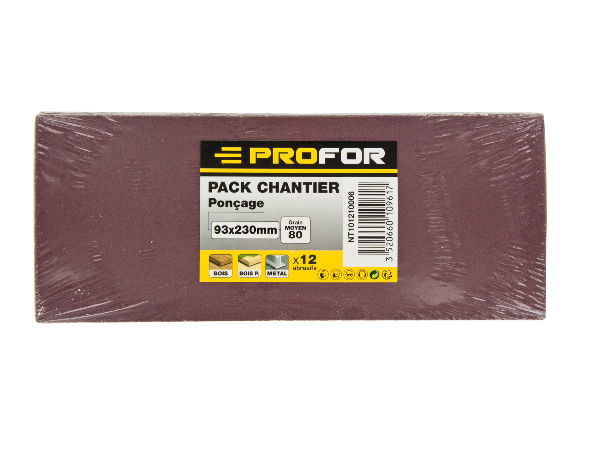 12 patins 93x230mm grain 80 PROFOR
