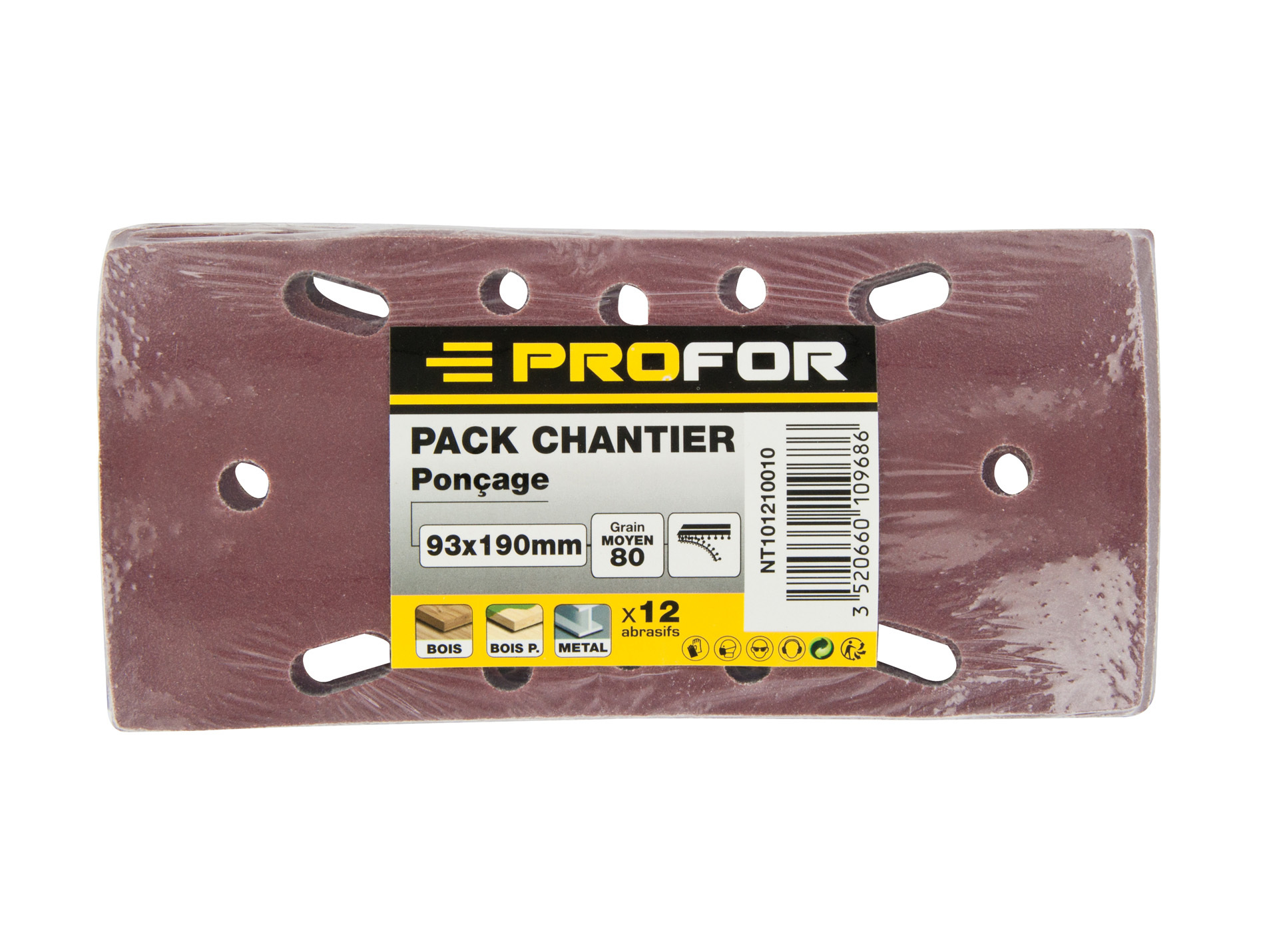 12 patins 93x190mm grain 120 PROFOR