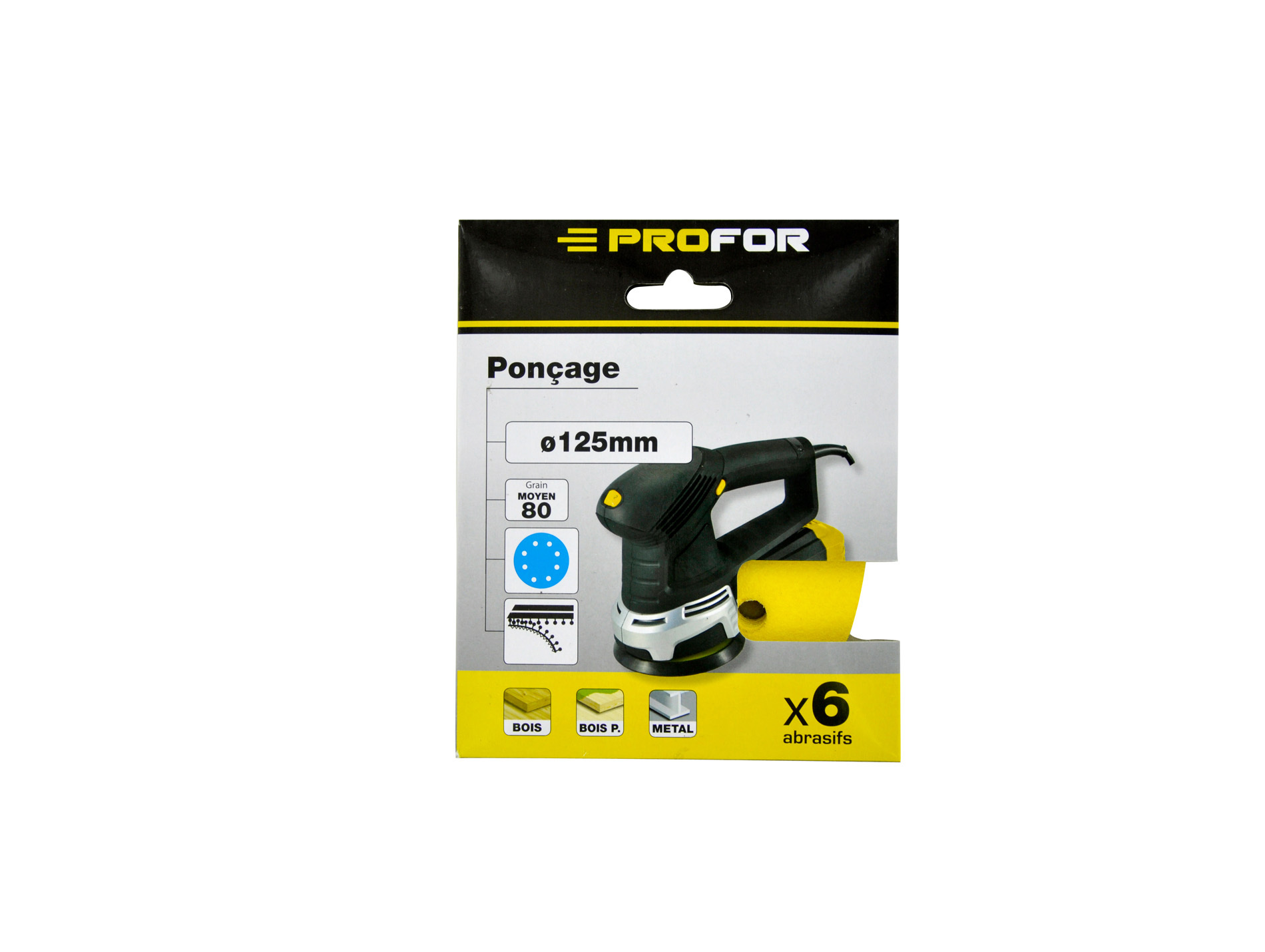6 abrasifs Velcro PEX Ø125mm grain 80