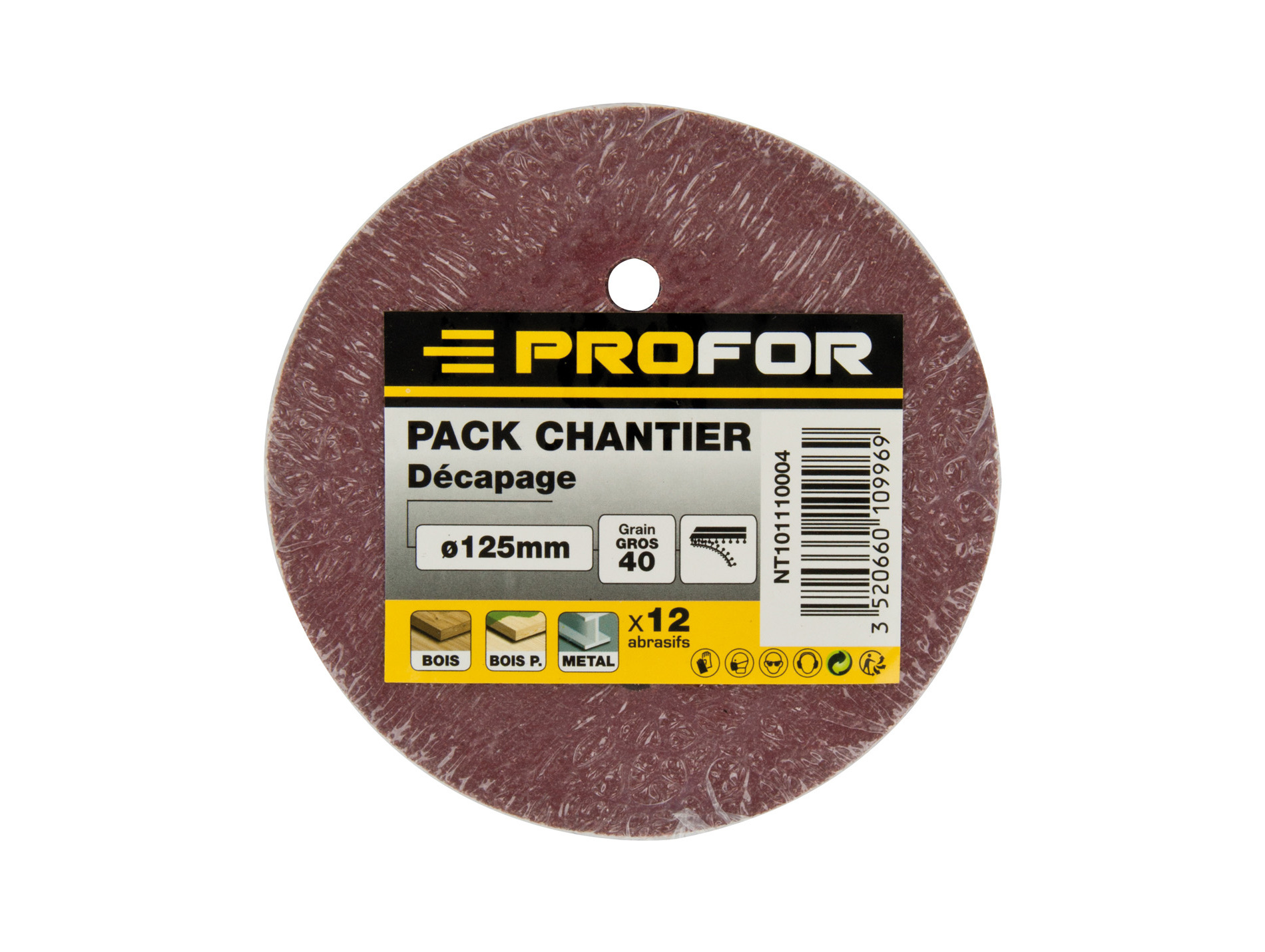 12 disques PEX Ø125mm grain 80 PROFOR
