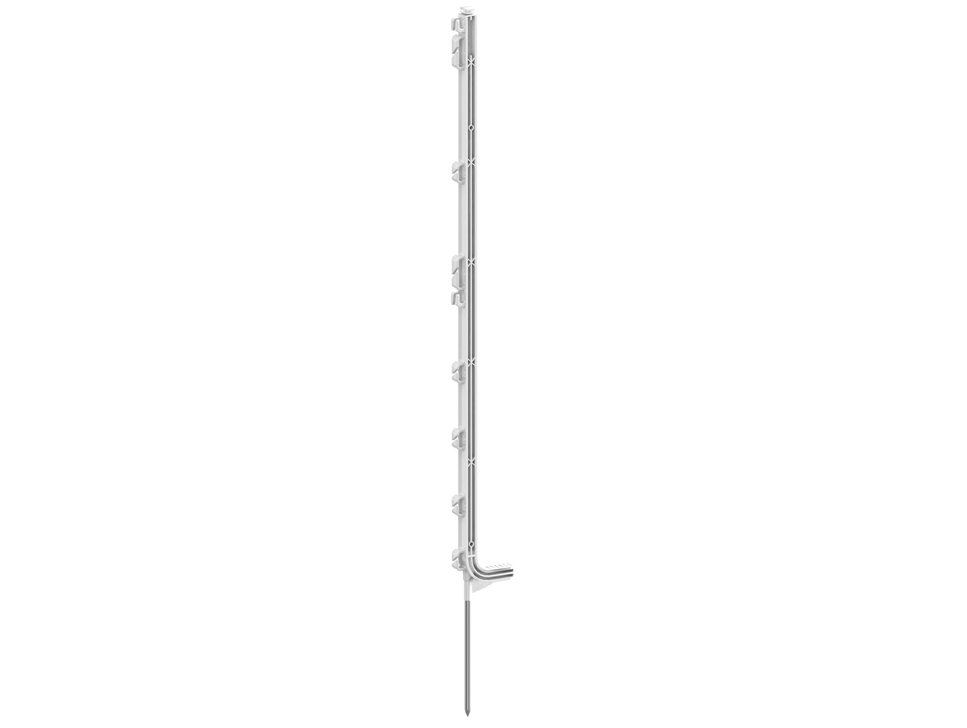Piquet plastique KERBL moulé 107cm blanc x5