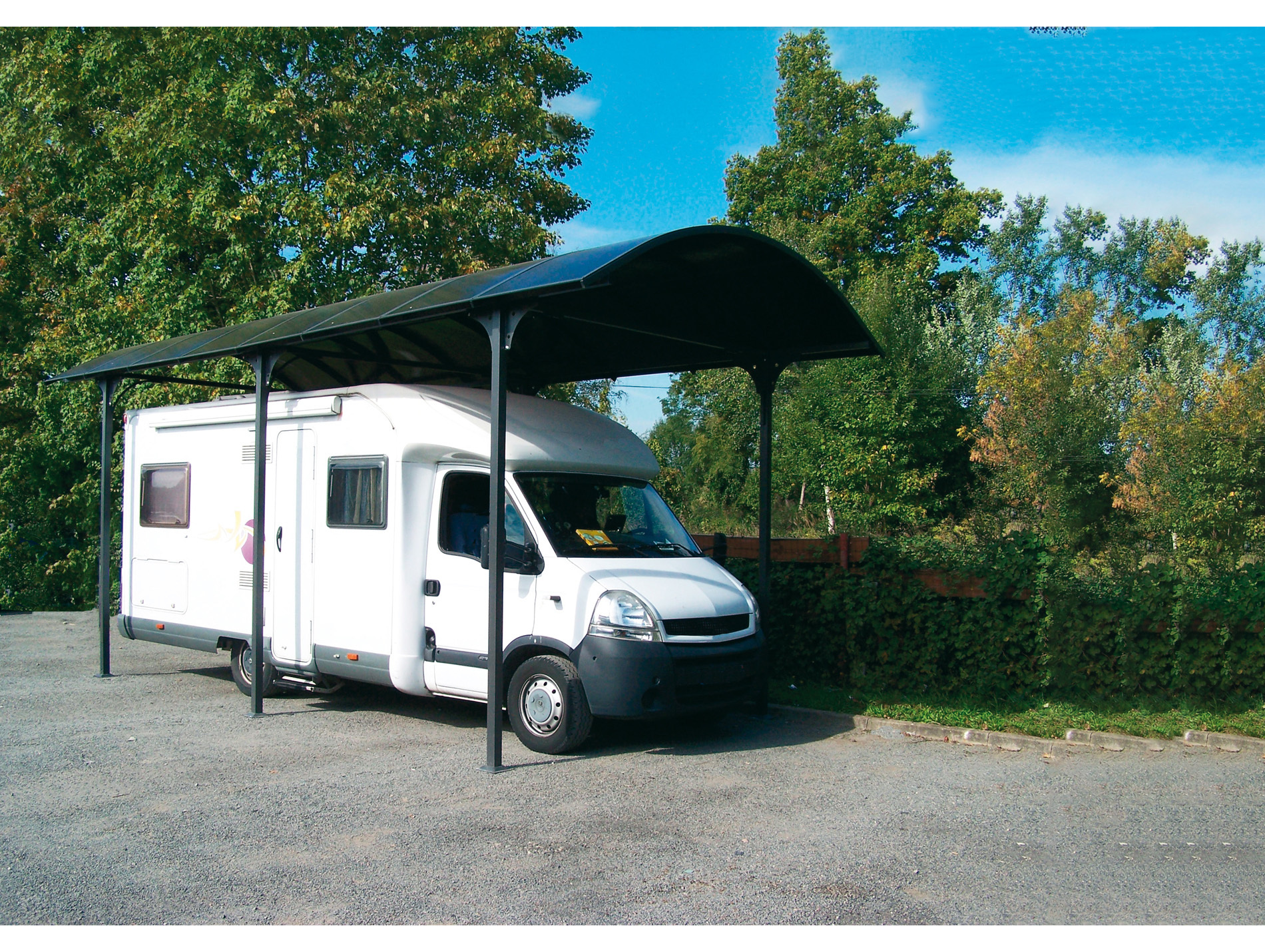 Carport aluminium L760xl.362xh.360cm camping car/camionnette