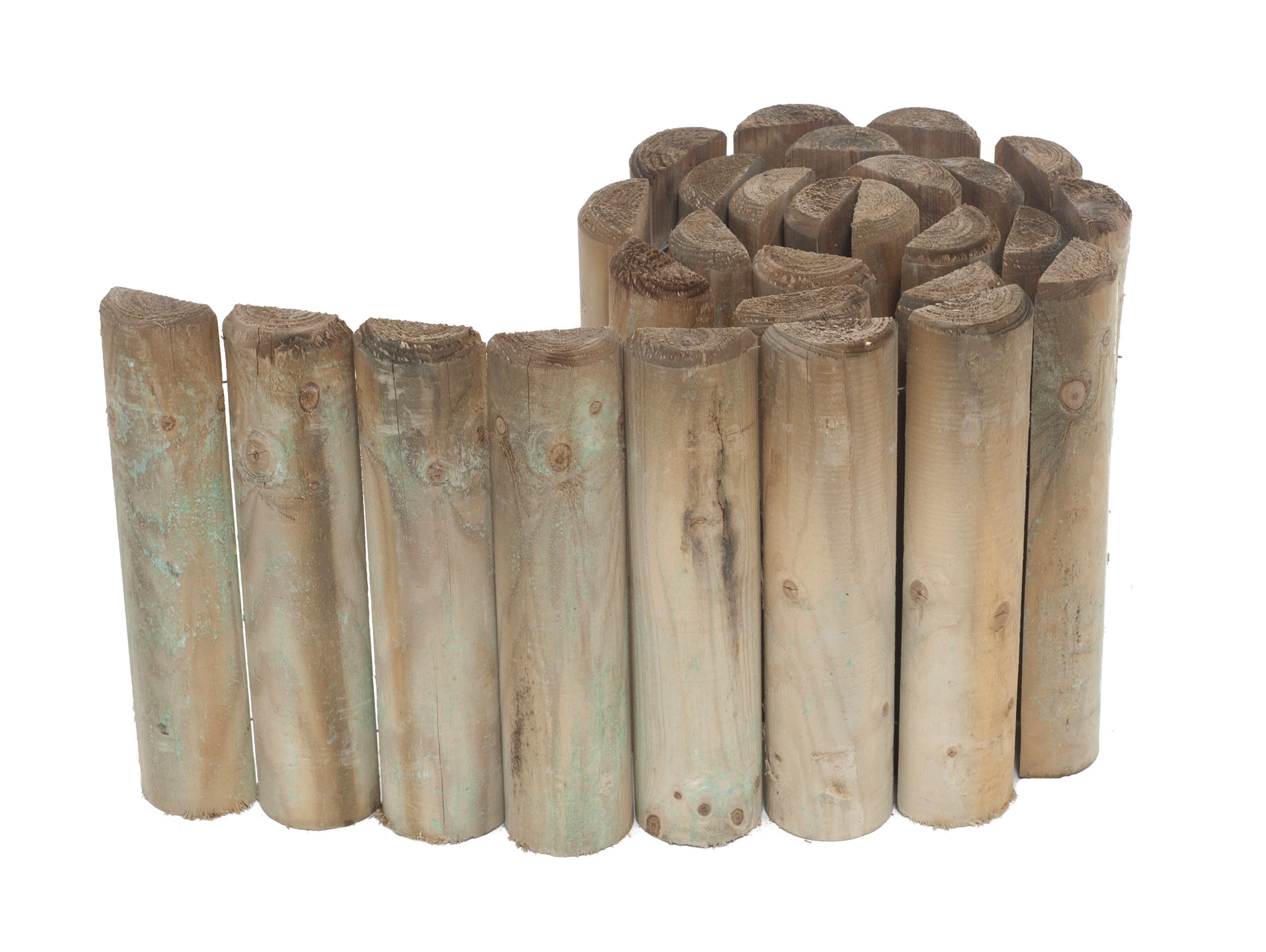 Bordure bois demi-rondins 30x196cm