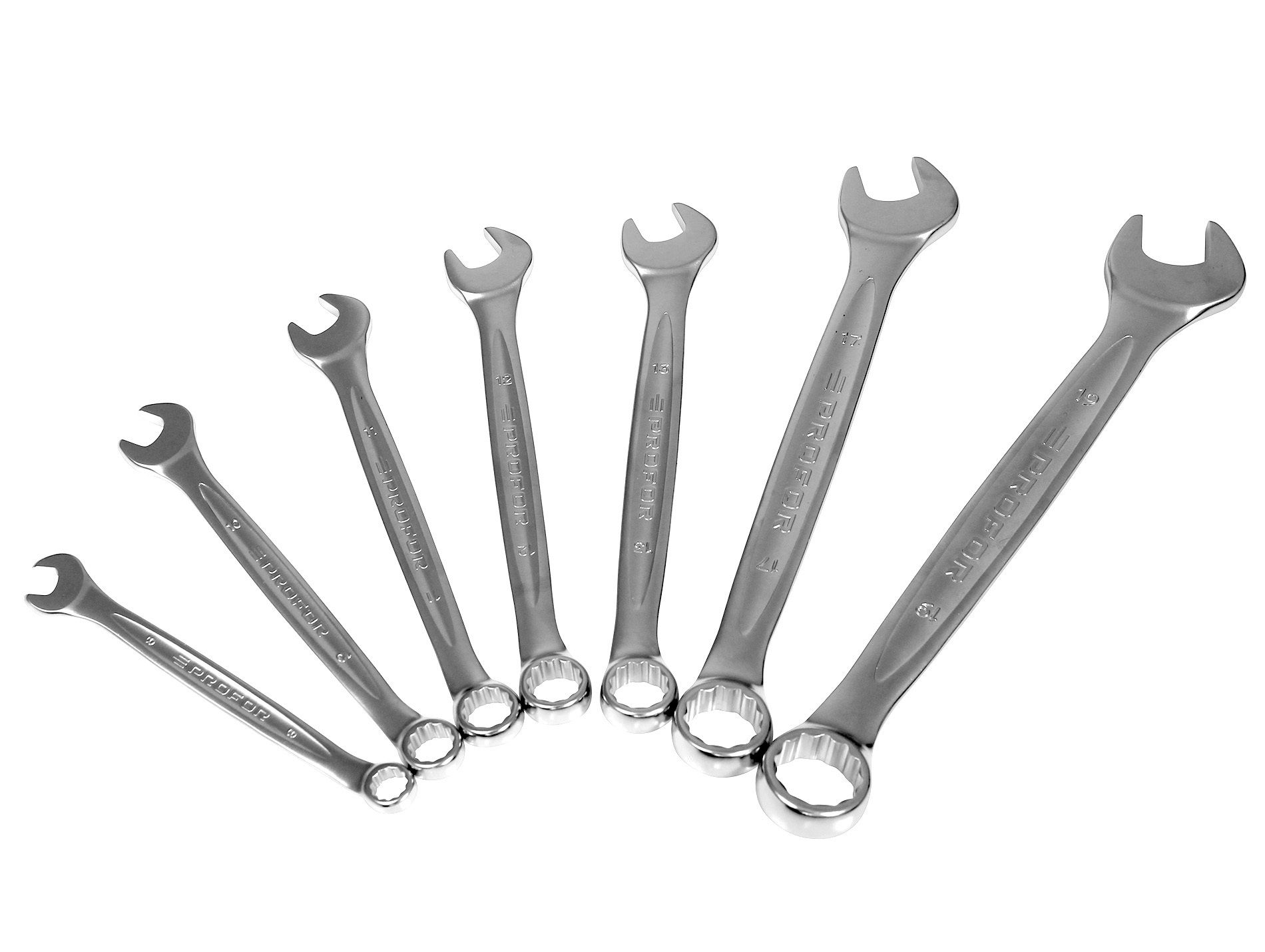Jeu 7 clés mixtes simples PROFOR 8 à 19mm