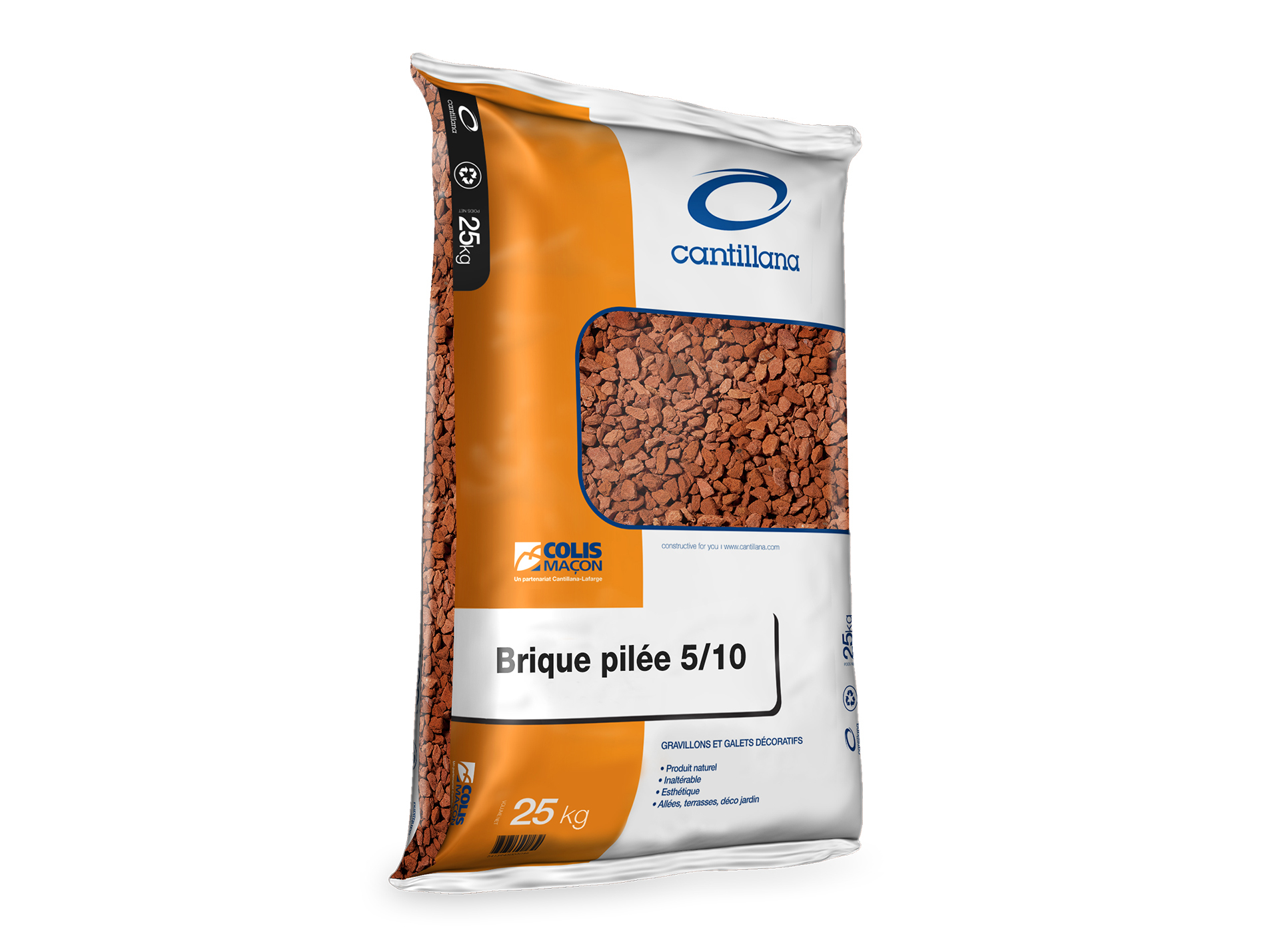 Brique pilée noire 5/10 25kg