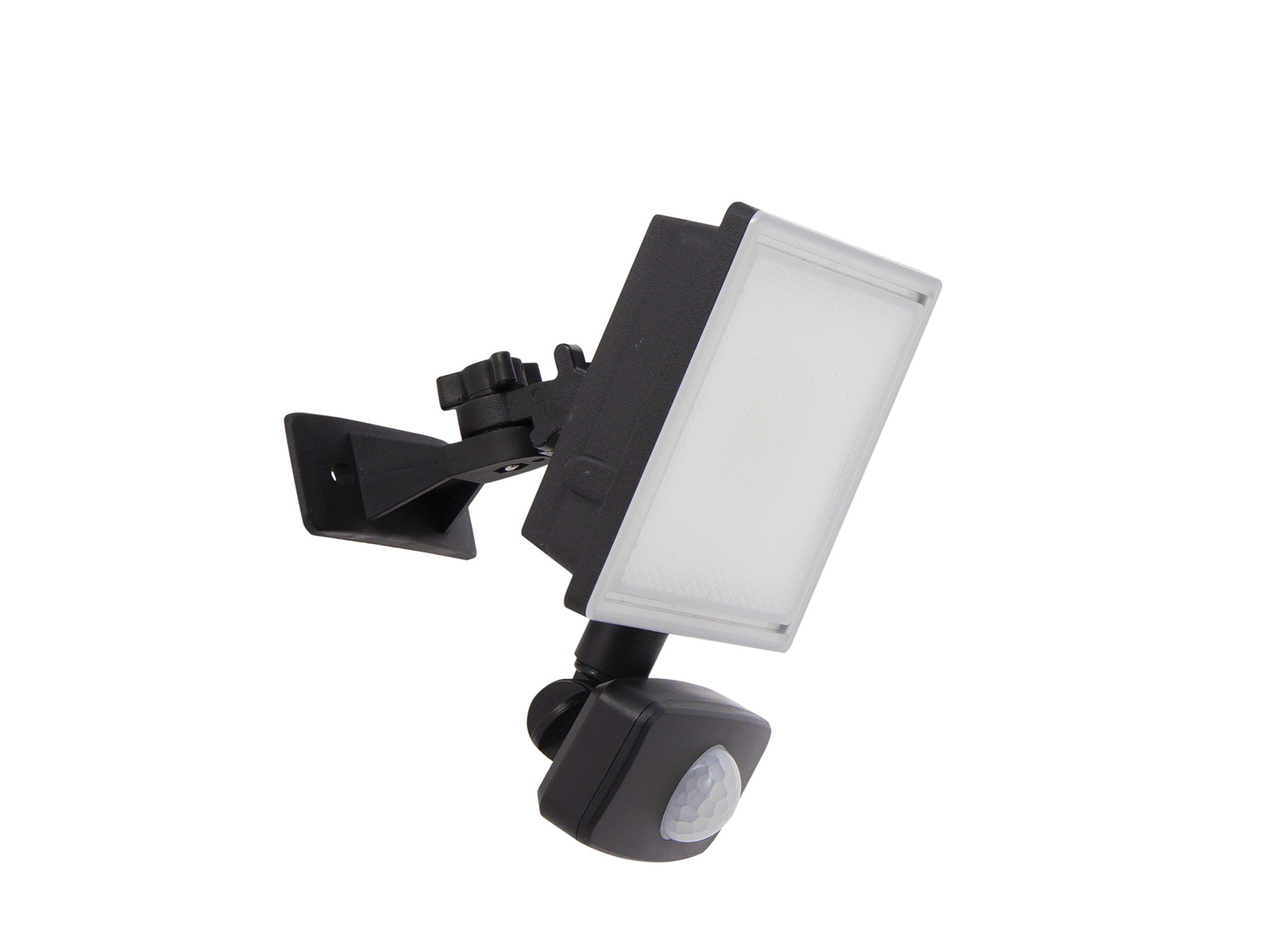 Projecteur Led mural 20W 1400lm noir IP65 + détecteur
