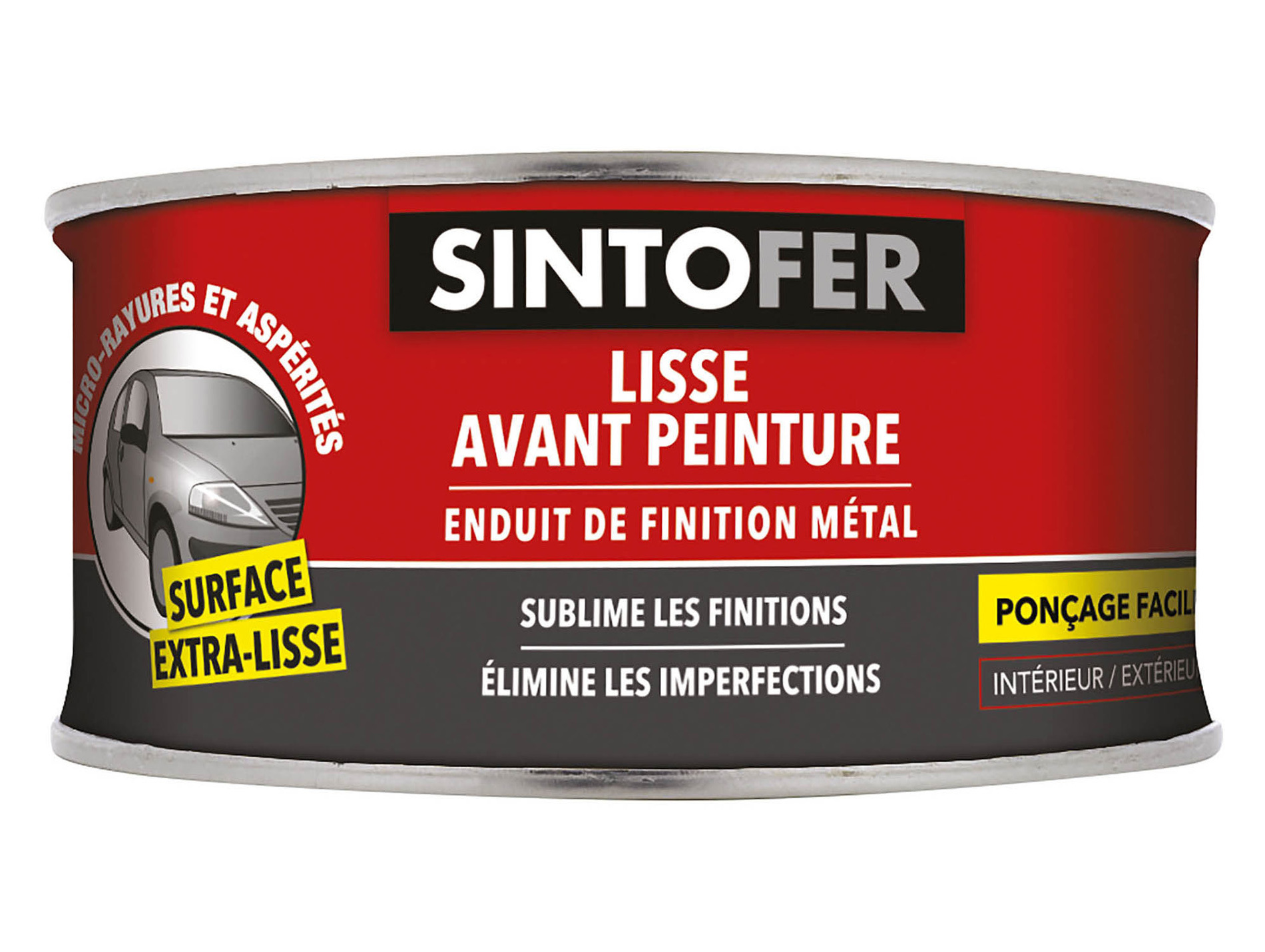 Mastic polyester de finition pour métal SINTO 250g