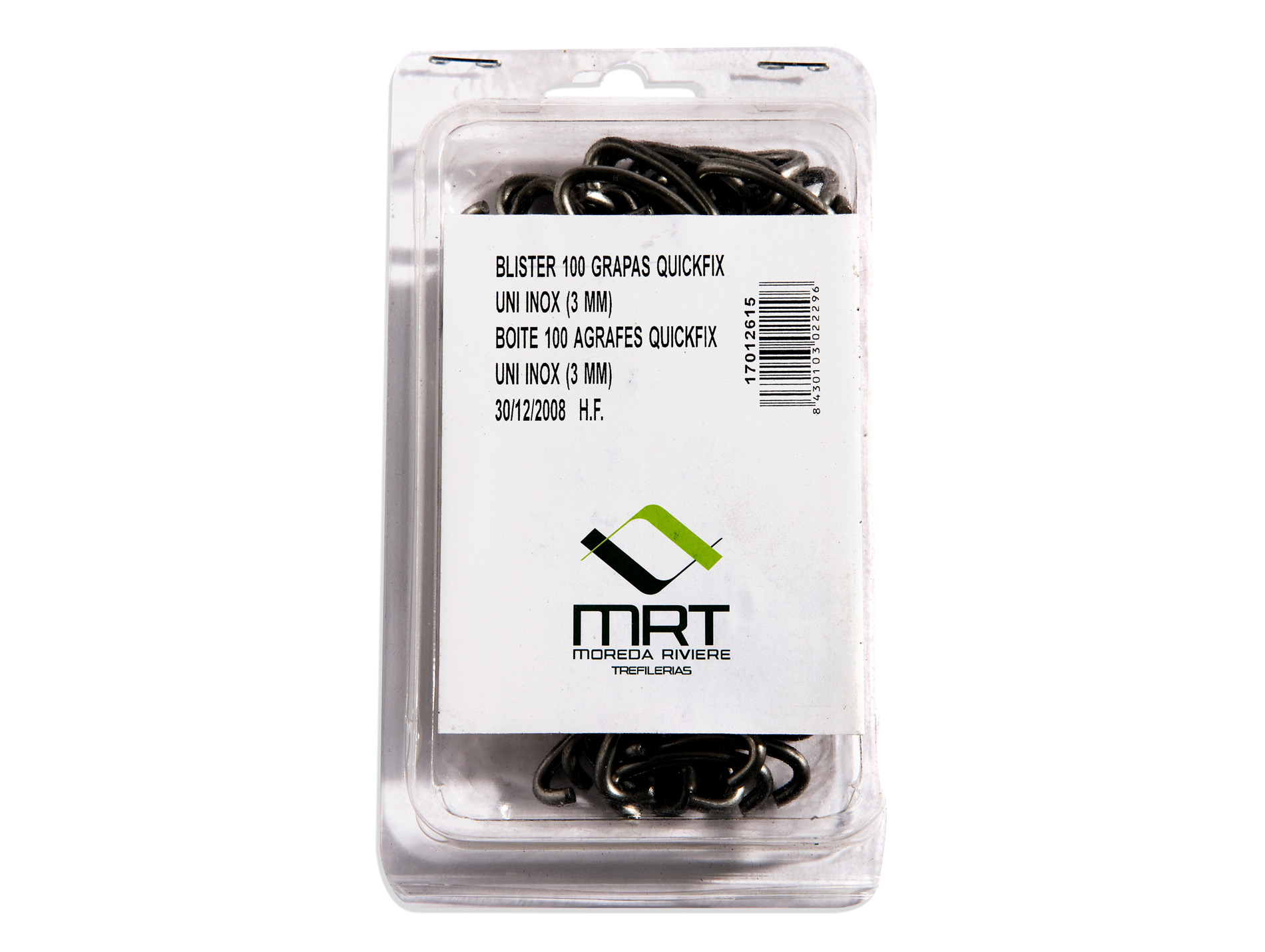 Agrafes pour poteaux ronds Quickfix® inox x100
