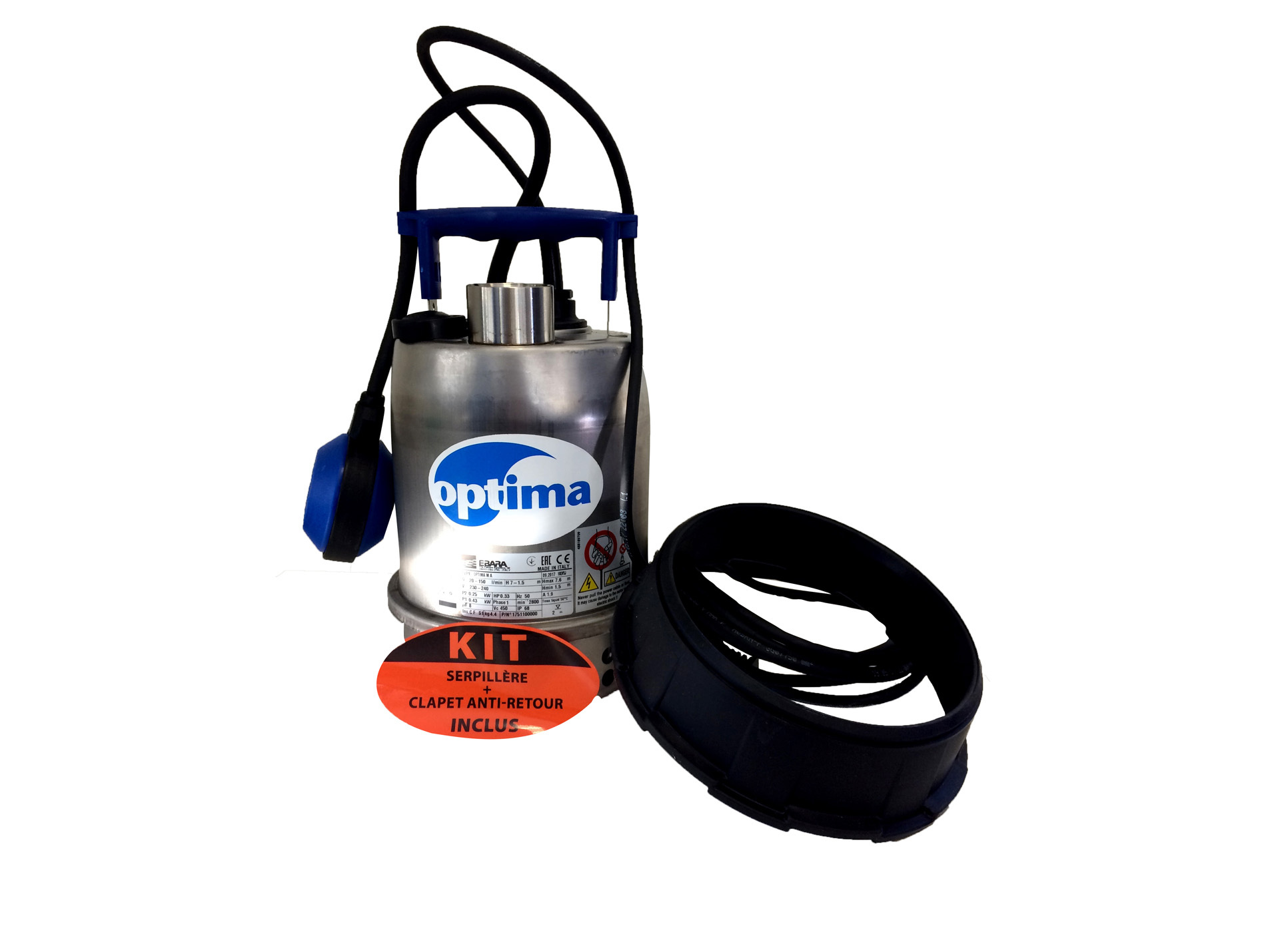 Pompe vide cave EBARA OPTIMA MA 250W 9m³/h