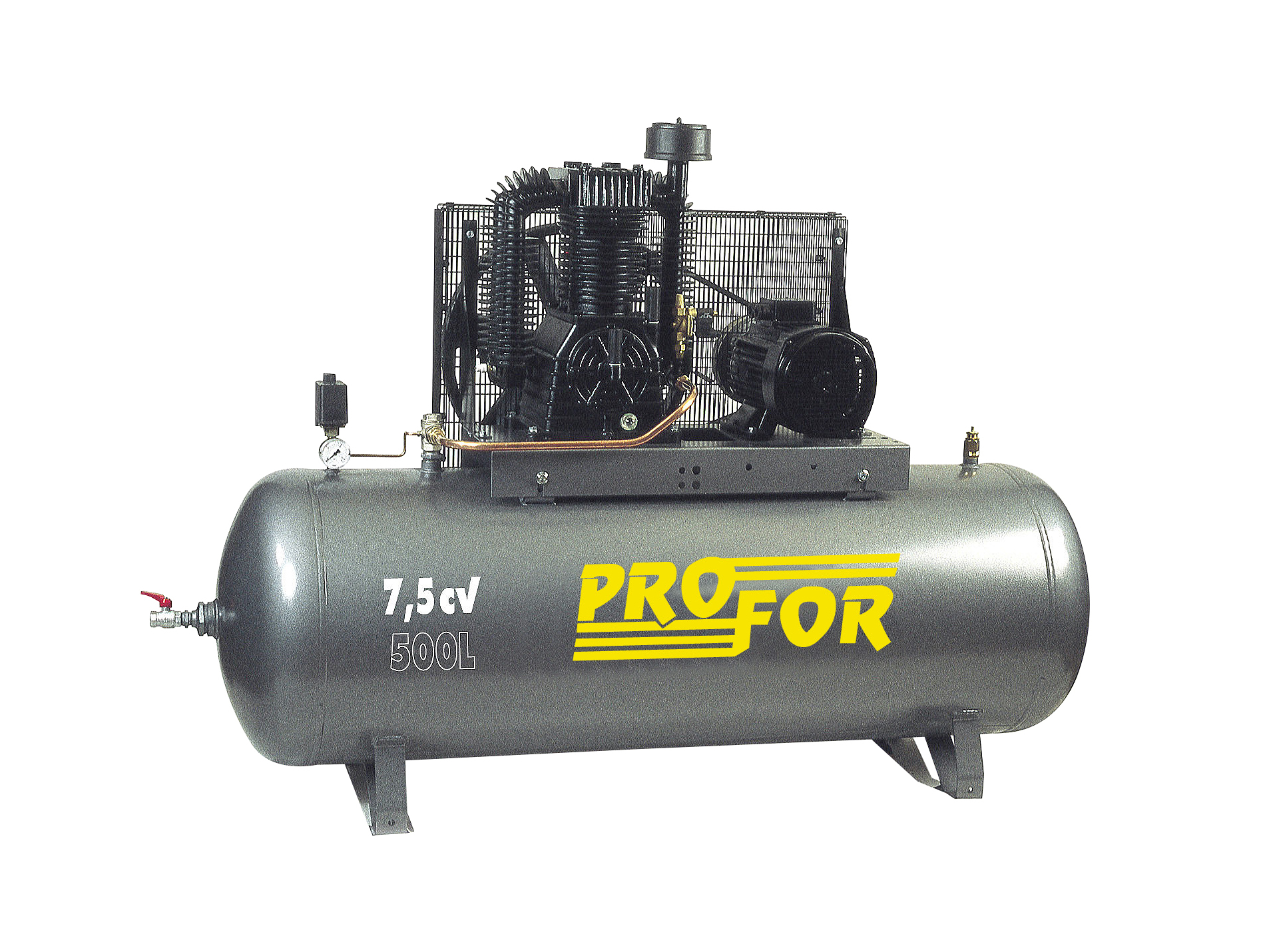 Compresseur à courroie bi-étage 500L 7,5 cv