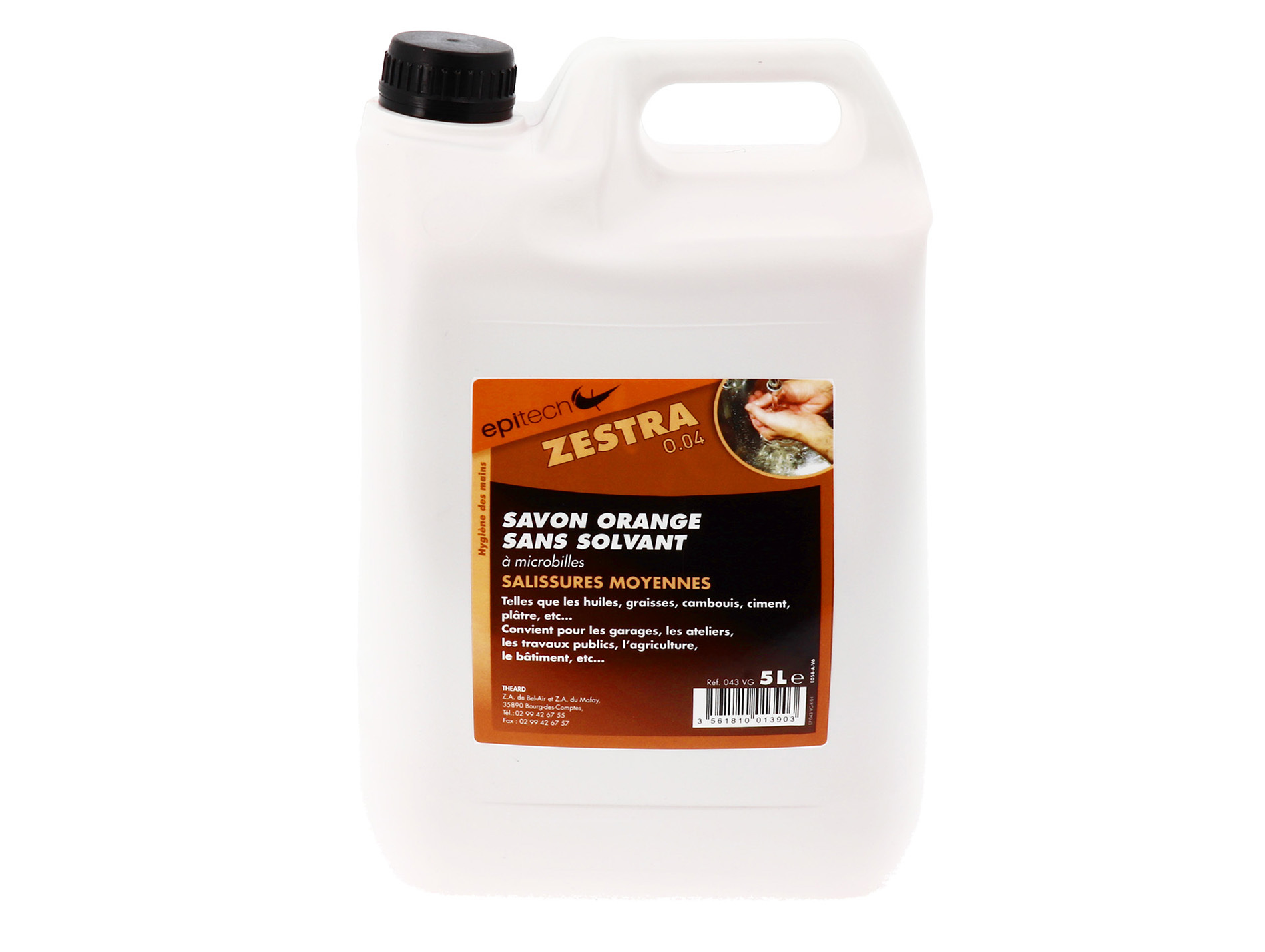 Savon à microbilles orange Zestra 5L