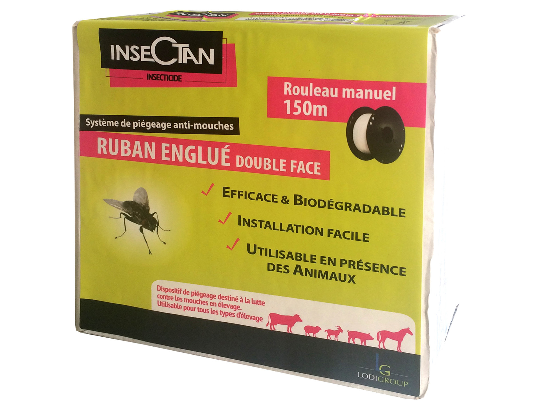 Ruban englué INSECTAN kit 150m