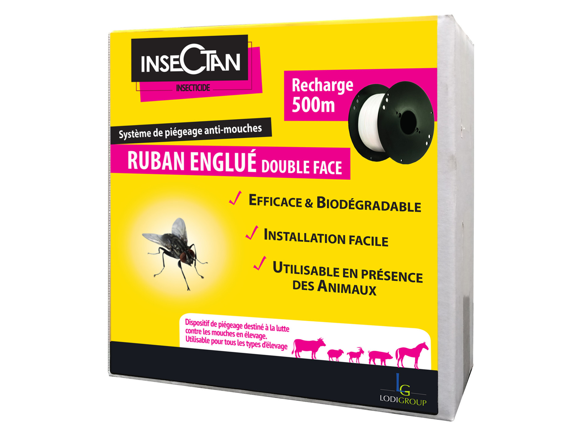 Ruban englué INSECTAN kit 500m