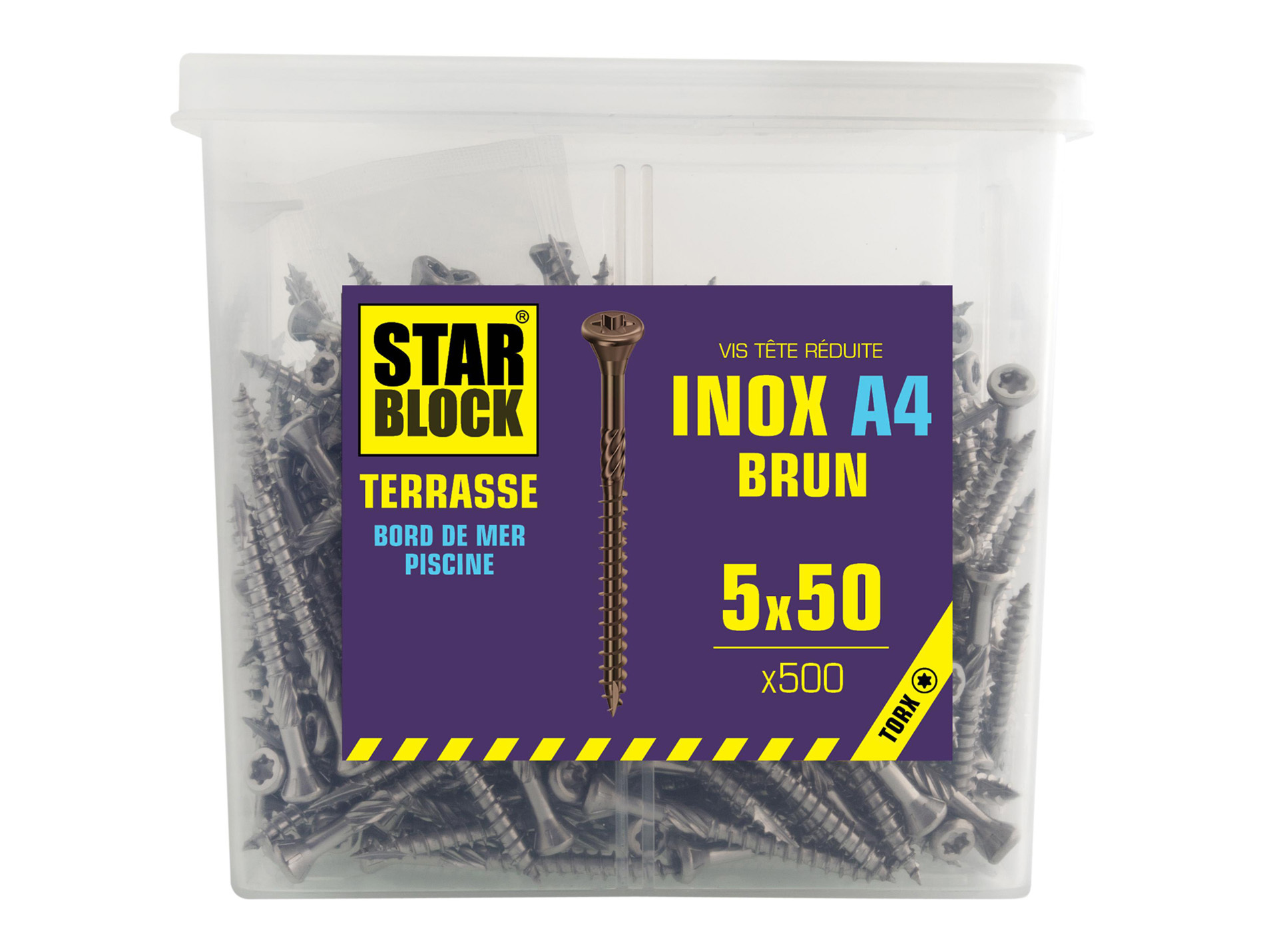 Vis terrasse inox A4 Fix'Box Ø5 L.50 x500