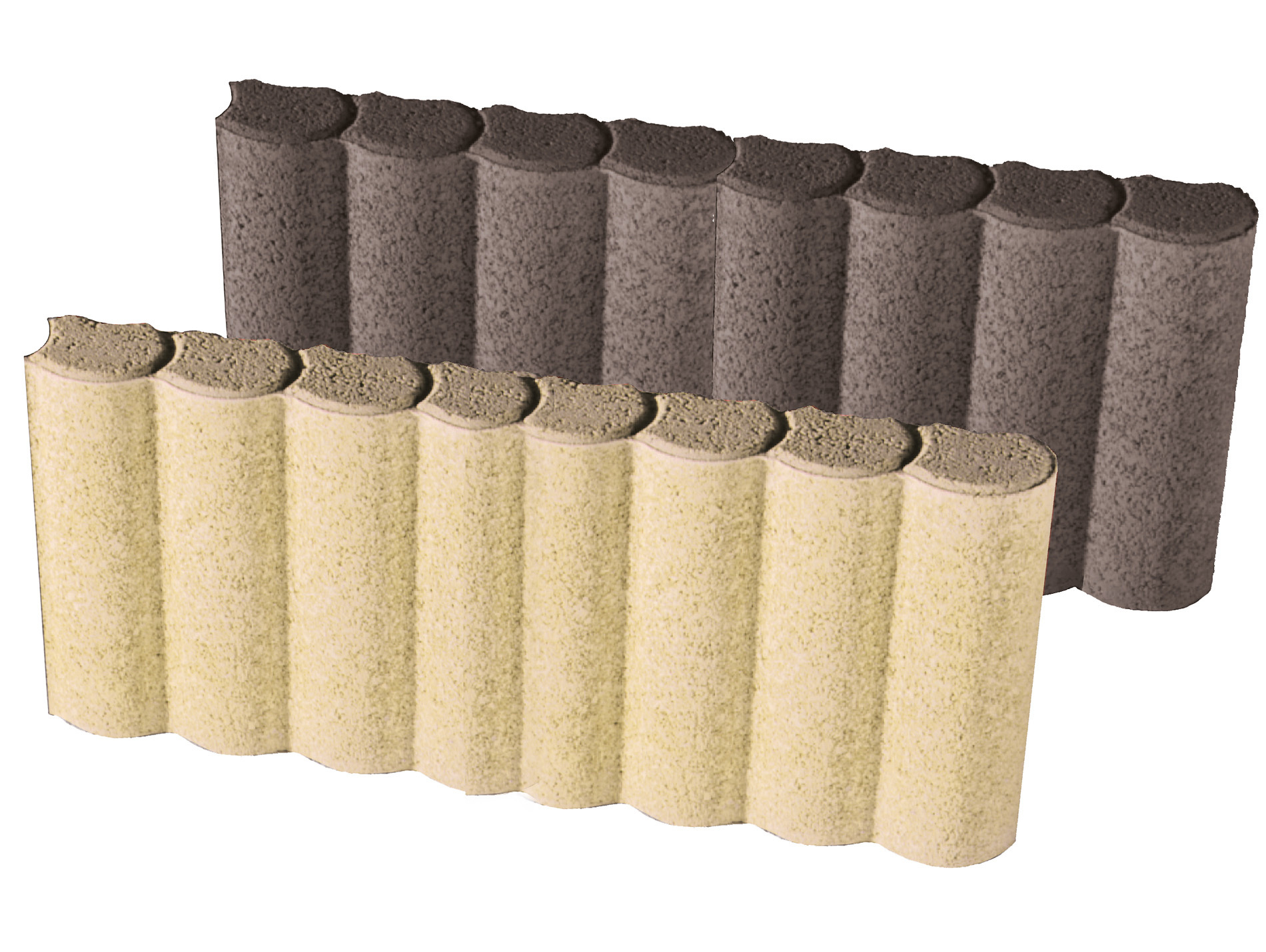 Bordure Duo 50x20x6,2cm jaune