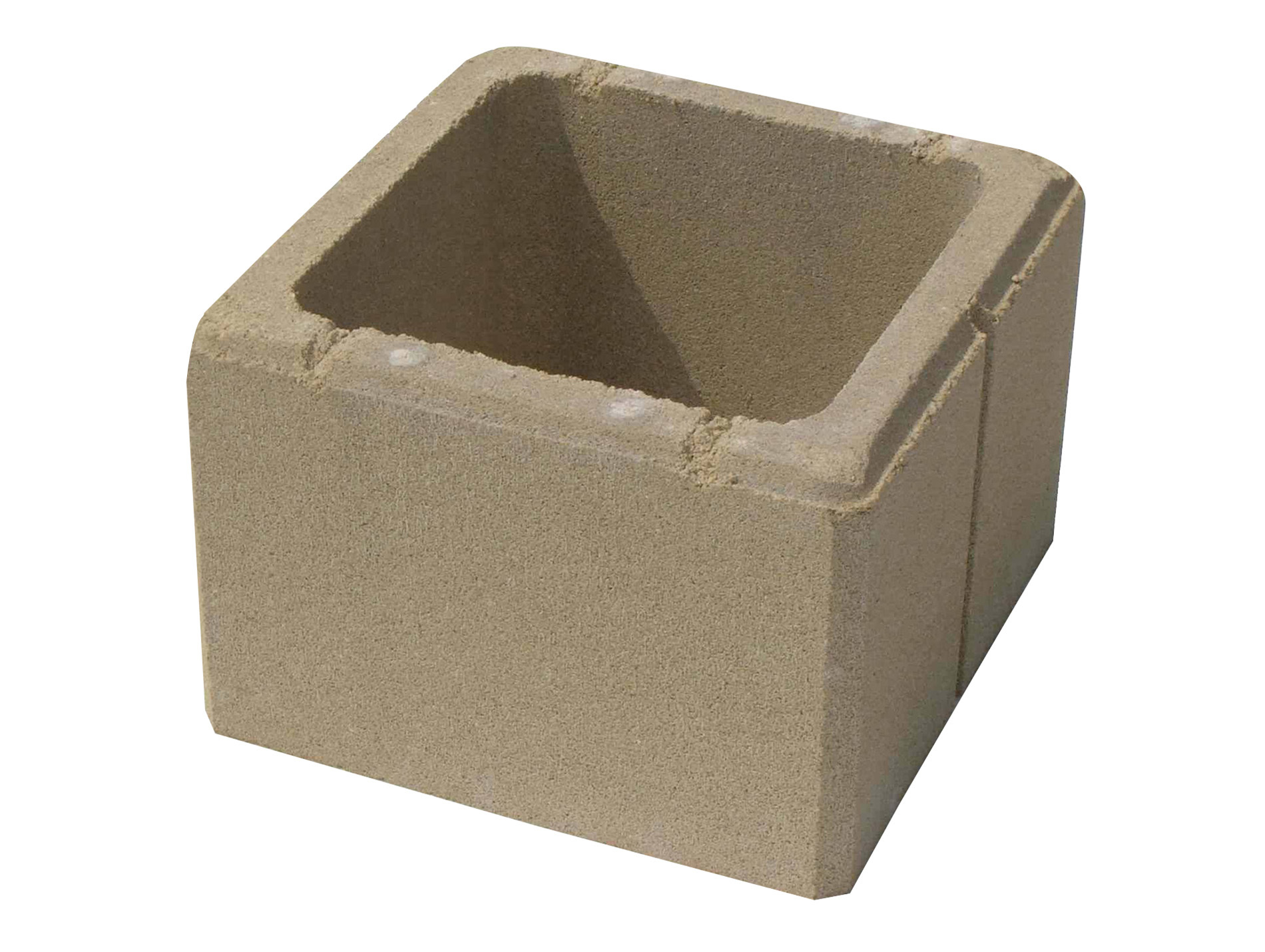 Elément de pilier béton lisse 38x38 h.19cm charente