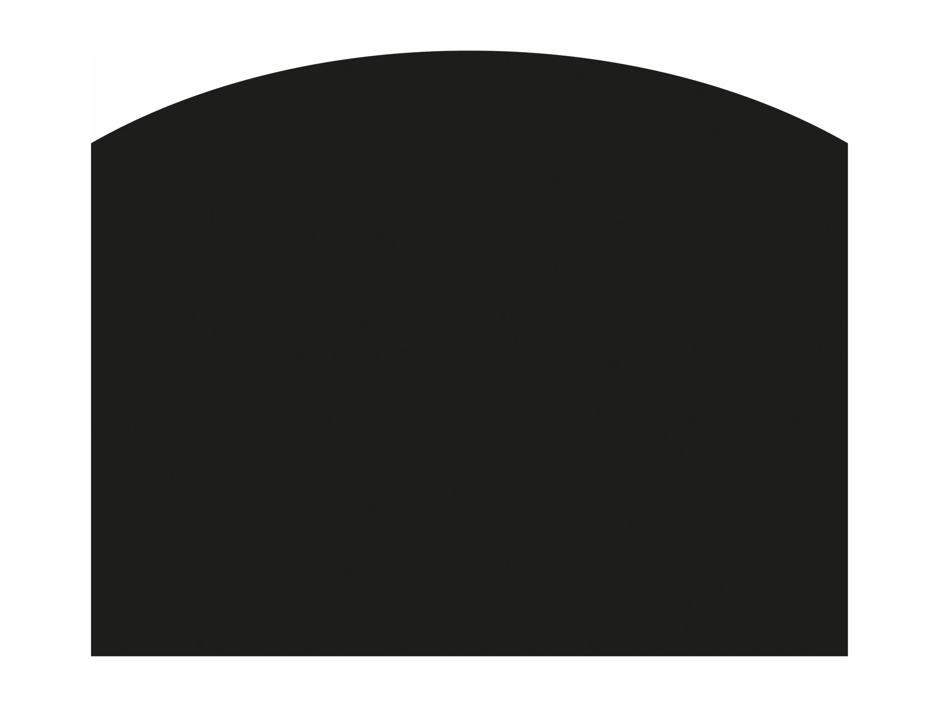 Plaque de sol arrondie noire 100x80 acier