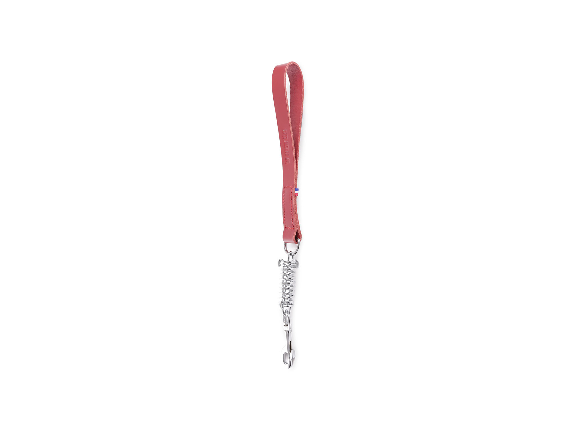 Laisse courte amortisseur MARTIN SELLIER l.25mm L.50cm rouge