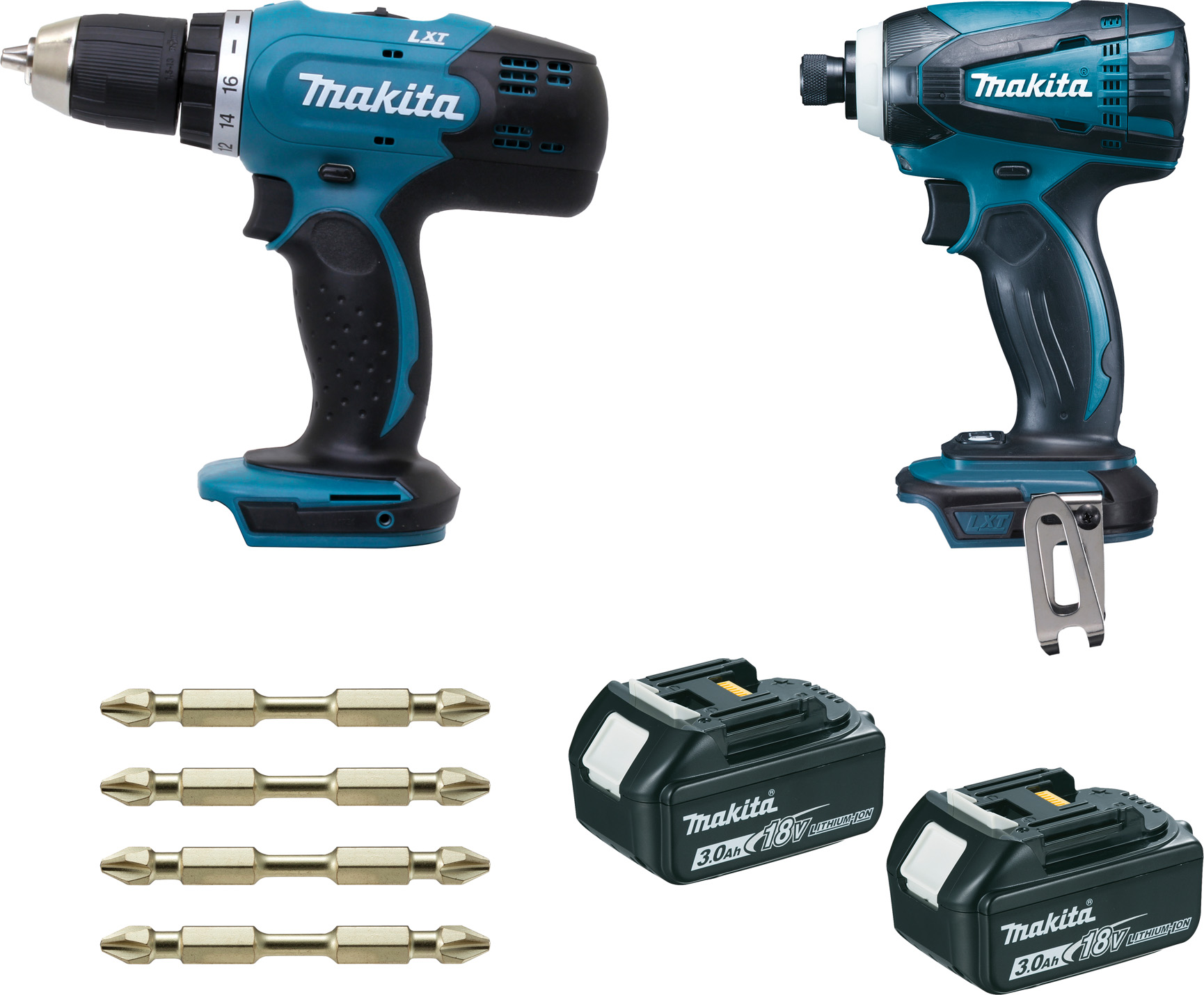Pack MAKITA perceuse + visseuse à choc sans fil 18V 3Ah