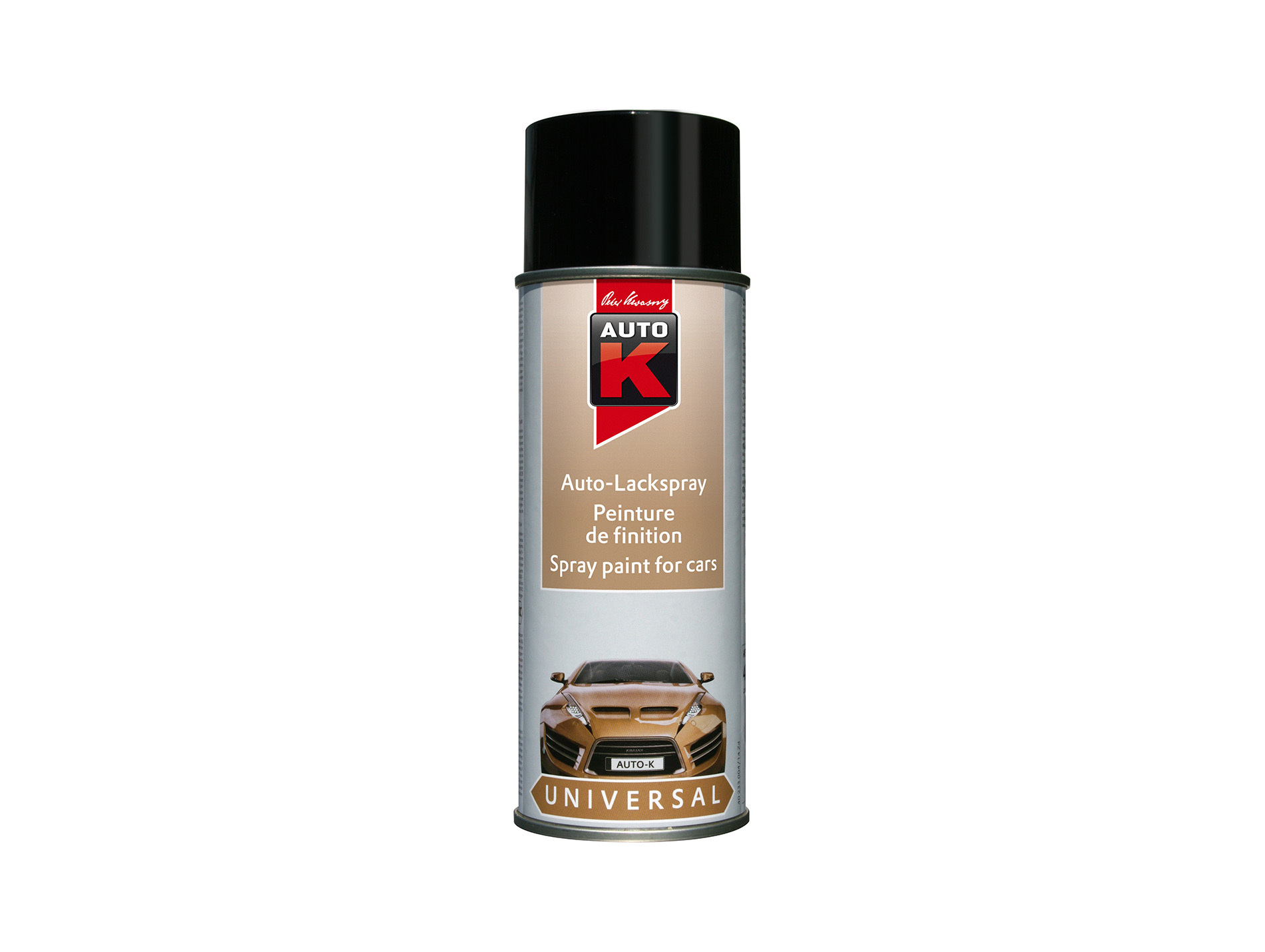 Peinture en spray de finition Noir Brillant 400ml.