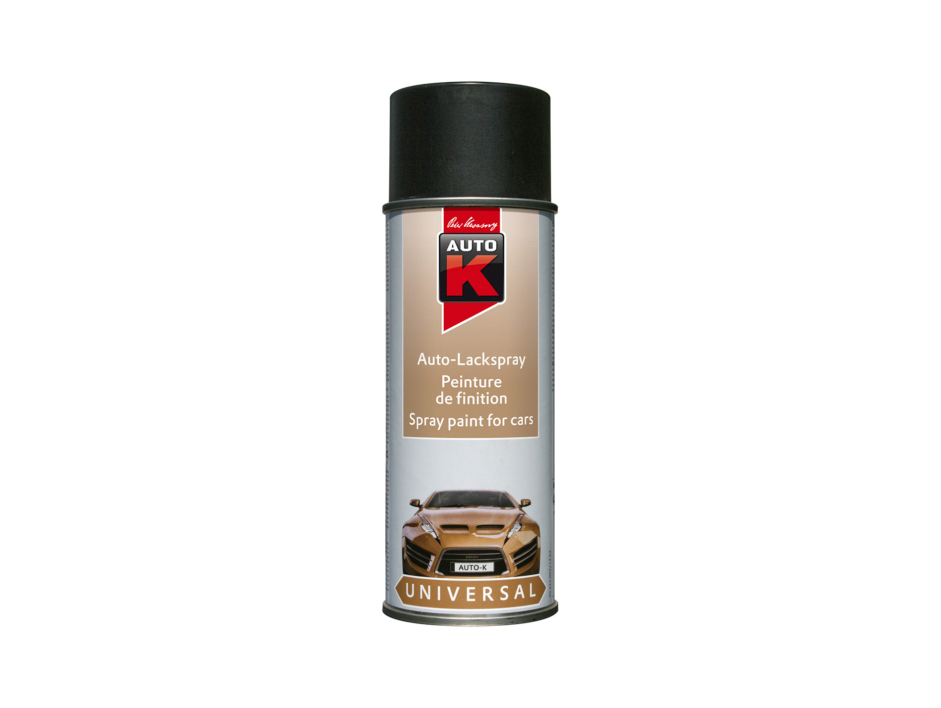 Peinture de finition en spray Noir Mat 400ml