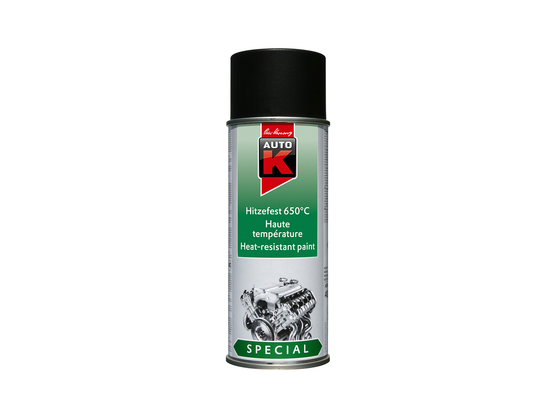 Peinture en spray pour haute température 650° C Noir 400ml