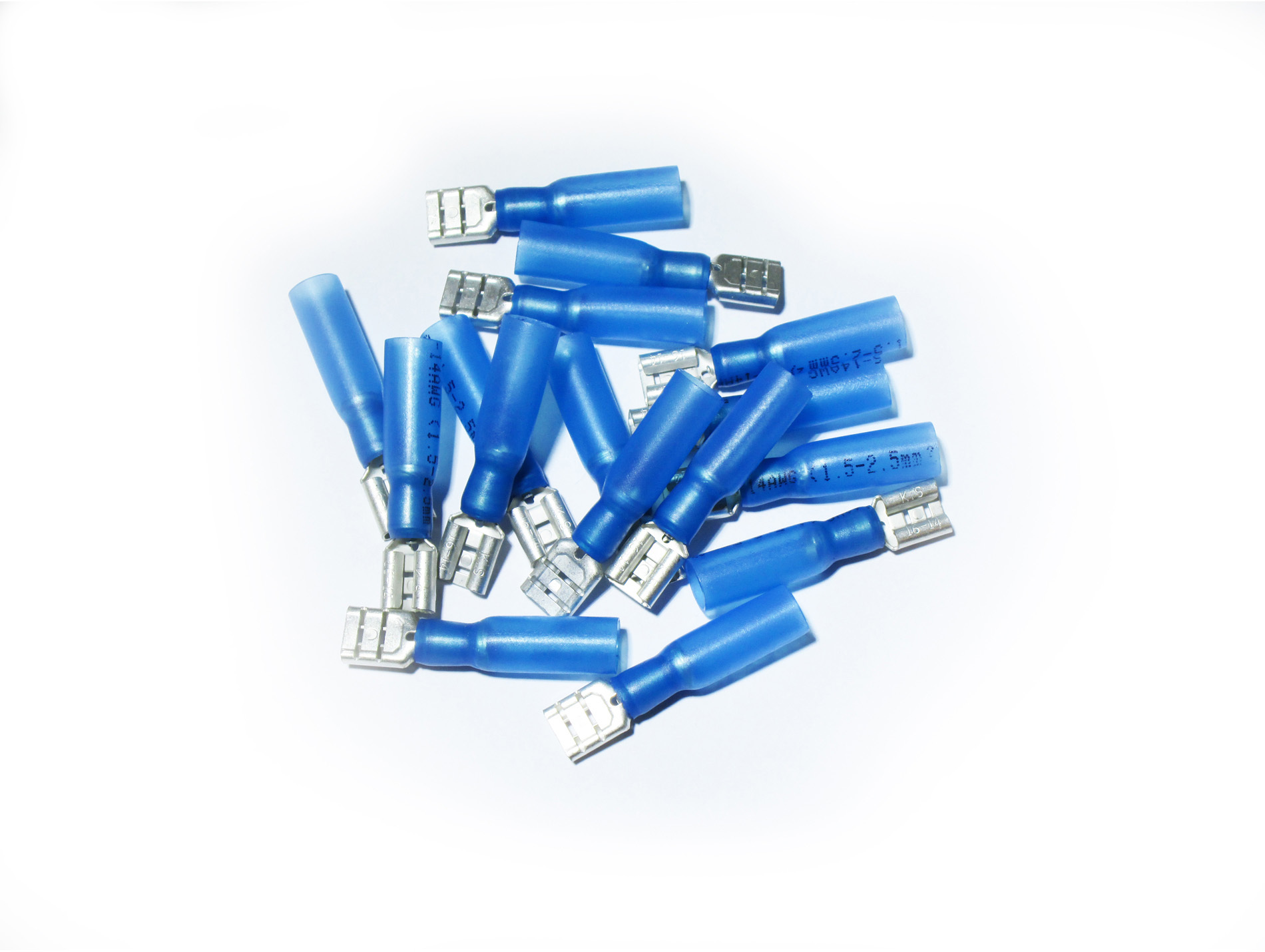 Cosse électrique plates mâle-femelle pré-isolé bleu (20)