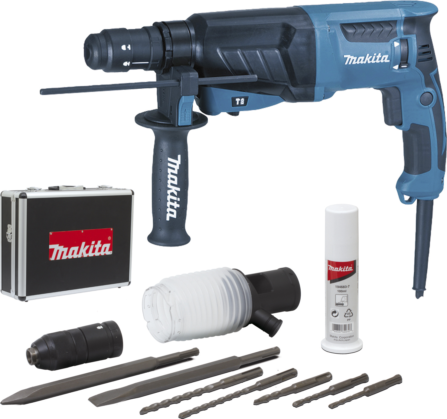 Perforateur burineur SDS+ 800W et accessoires MAKITA