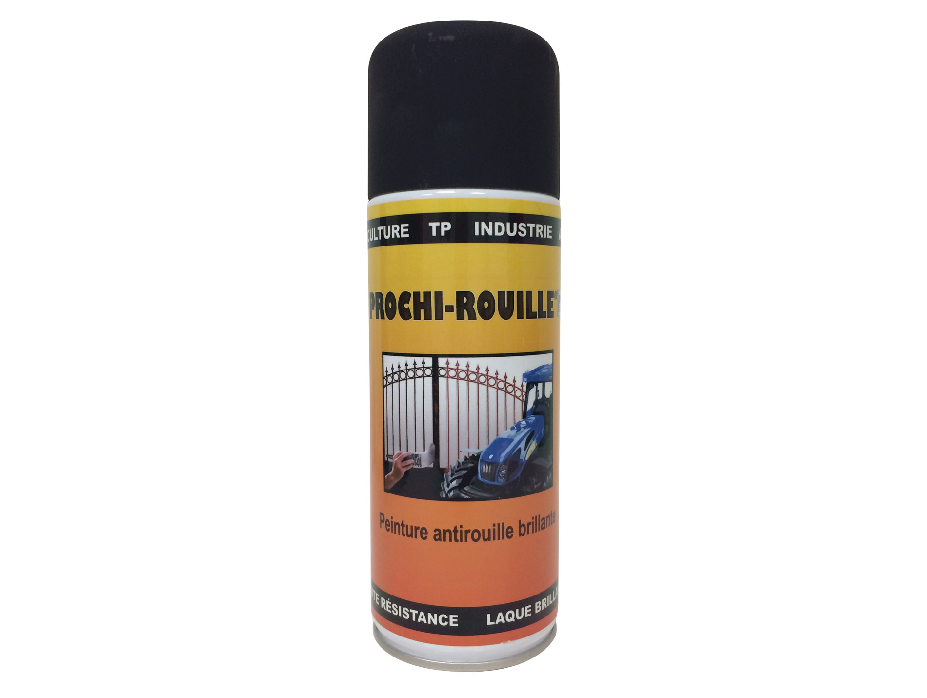 Peinture antirouille aérosol PROCHIROUILLE Noir brillant 1001 400ml