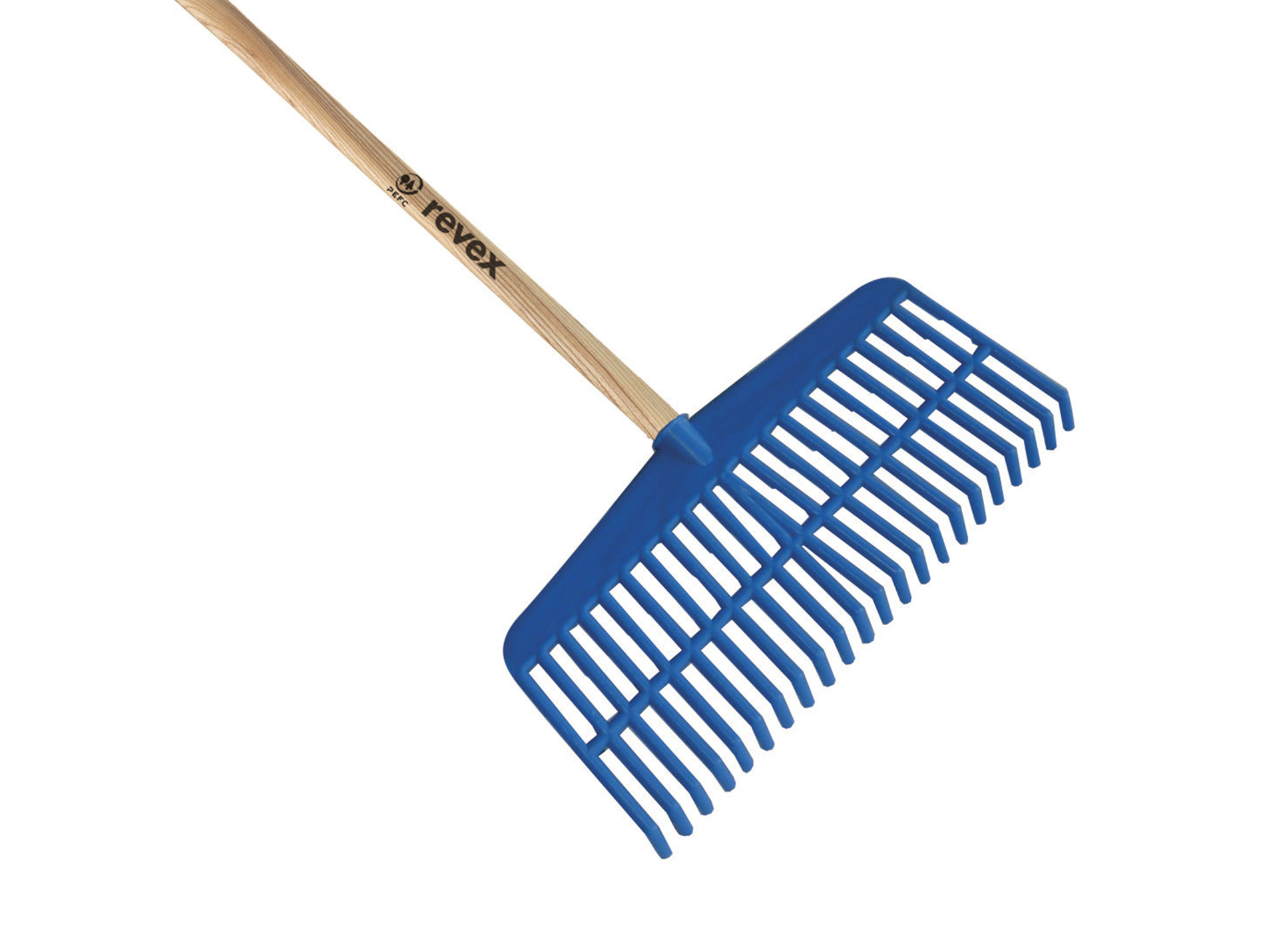 Balai à feuilles REVEX 40cm plastique manche bois