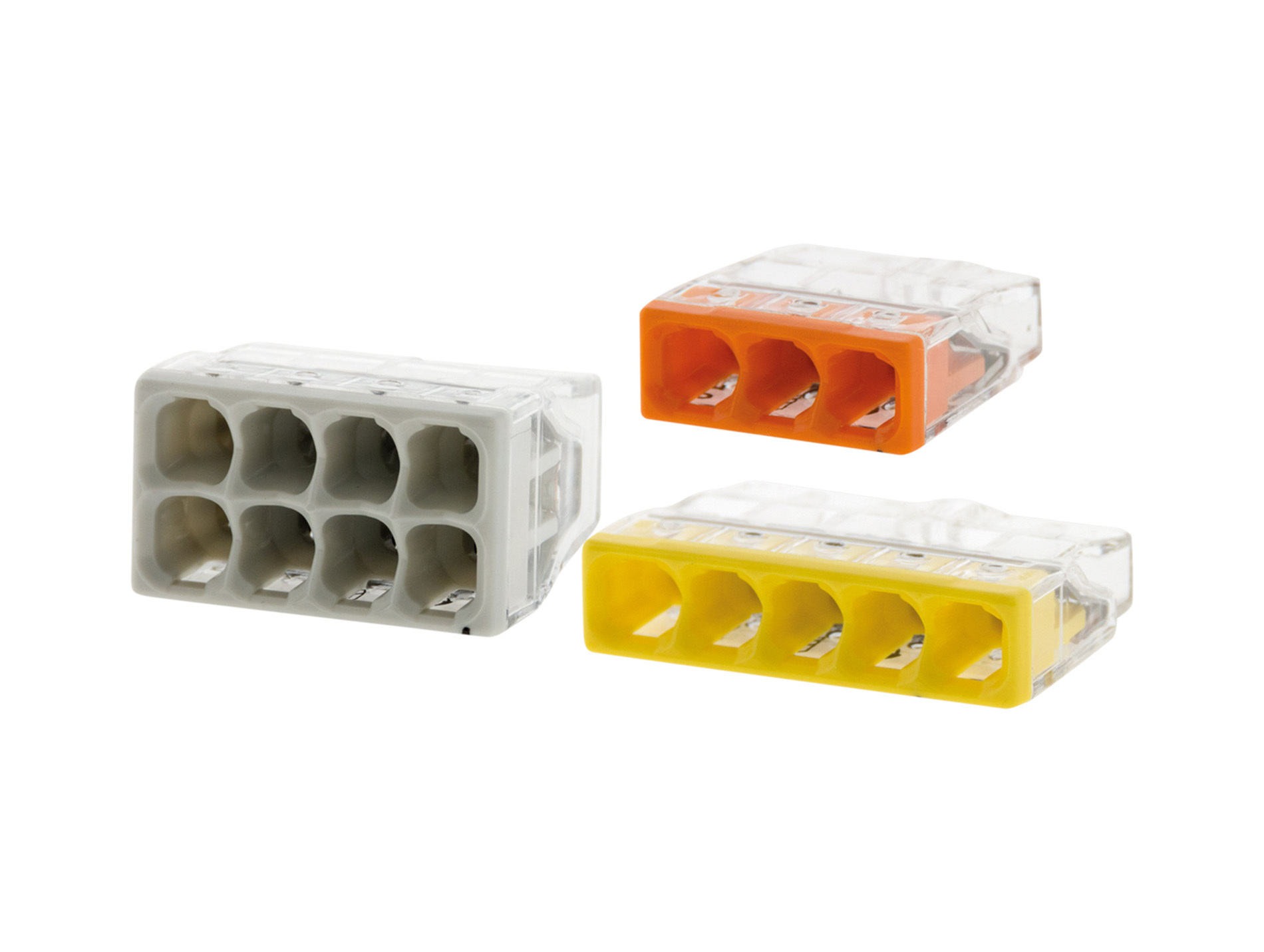 Mini bornes fils rigides WAGO 2/3/5/8 entrées x50