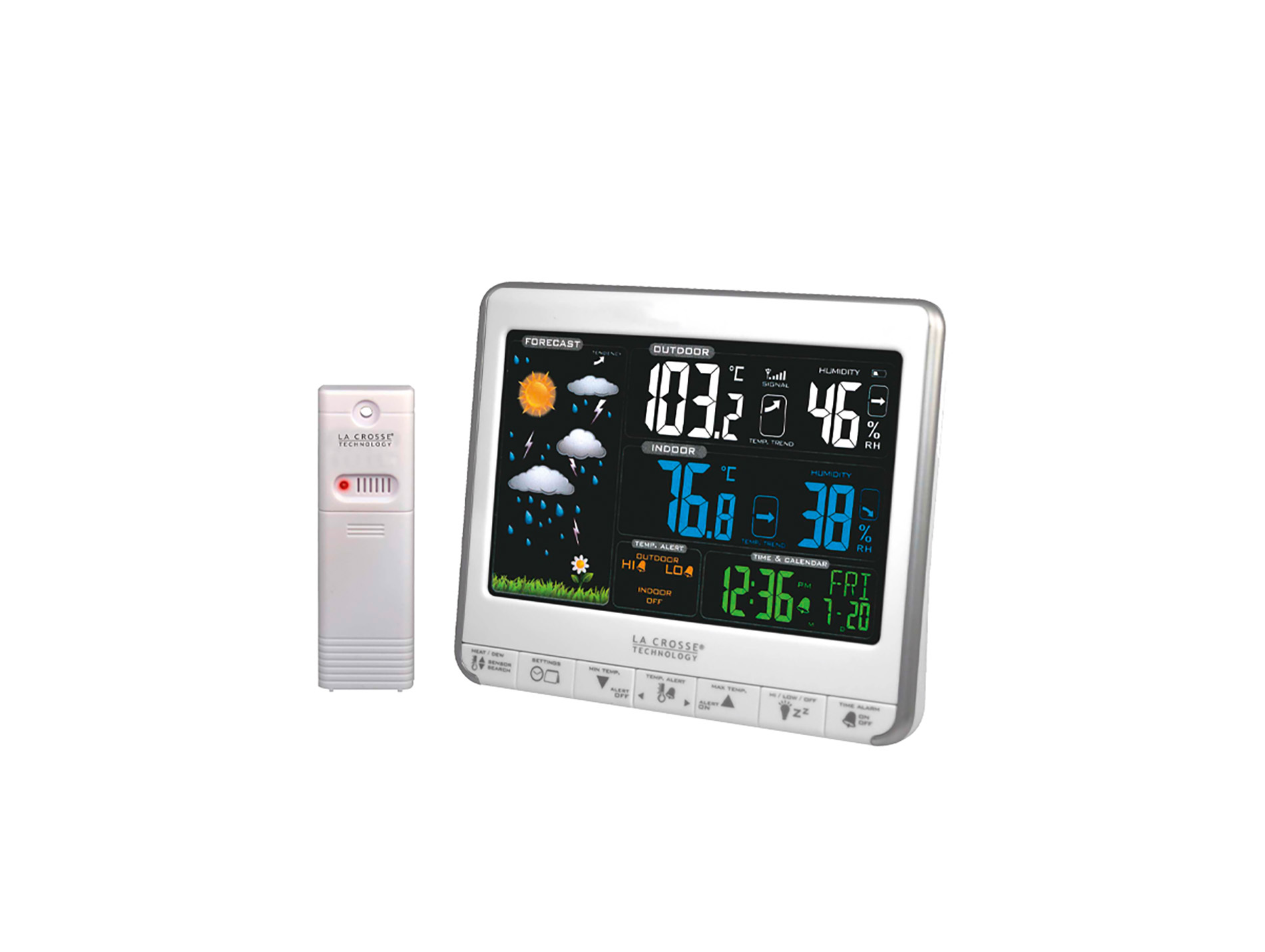 Station-météo LA CROSSE TECHNOLOGIE avec écran LCD coloré