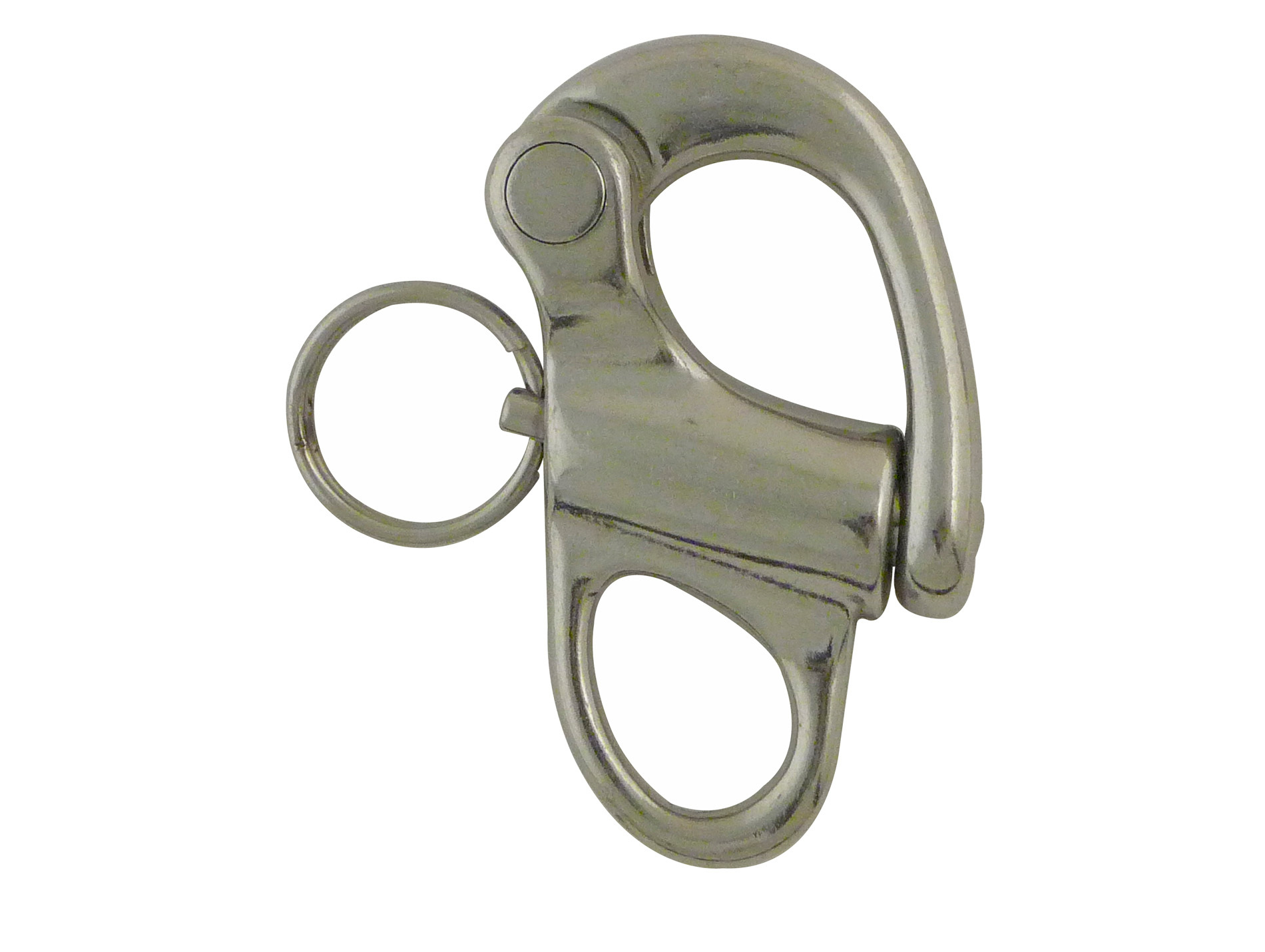 Mousqueton pour drisse oeil fixe inox AISI 316 L.52mm