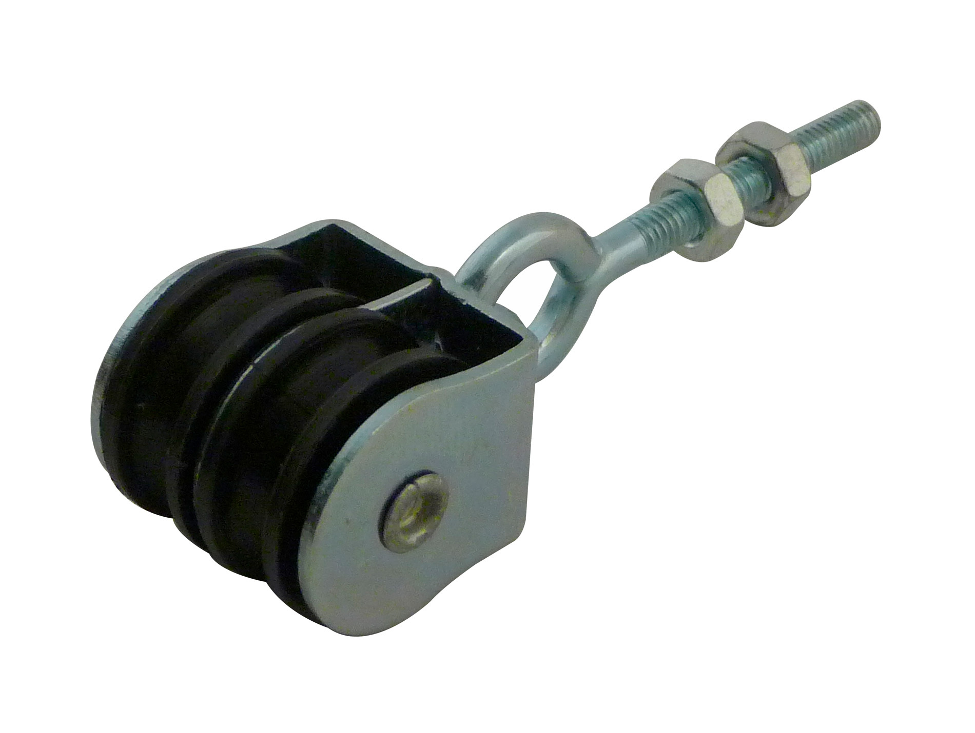 Poulie double avec piton galet 20mm