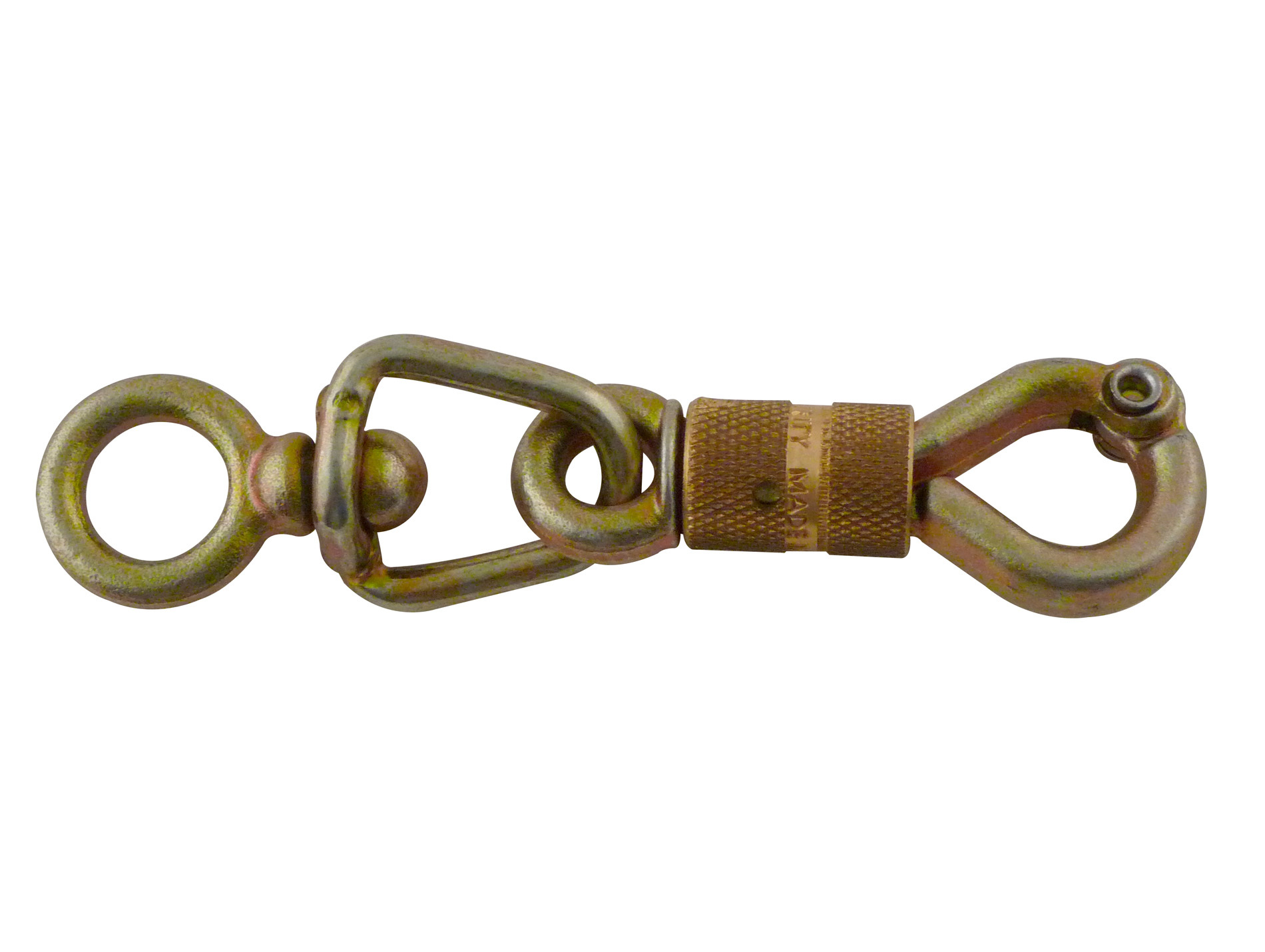Mousqueton "security" acier zingué bichromaté L.55mm