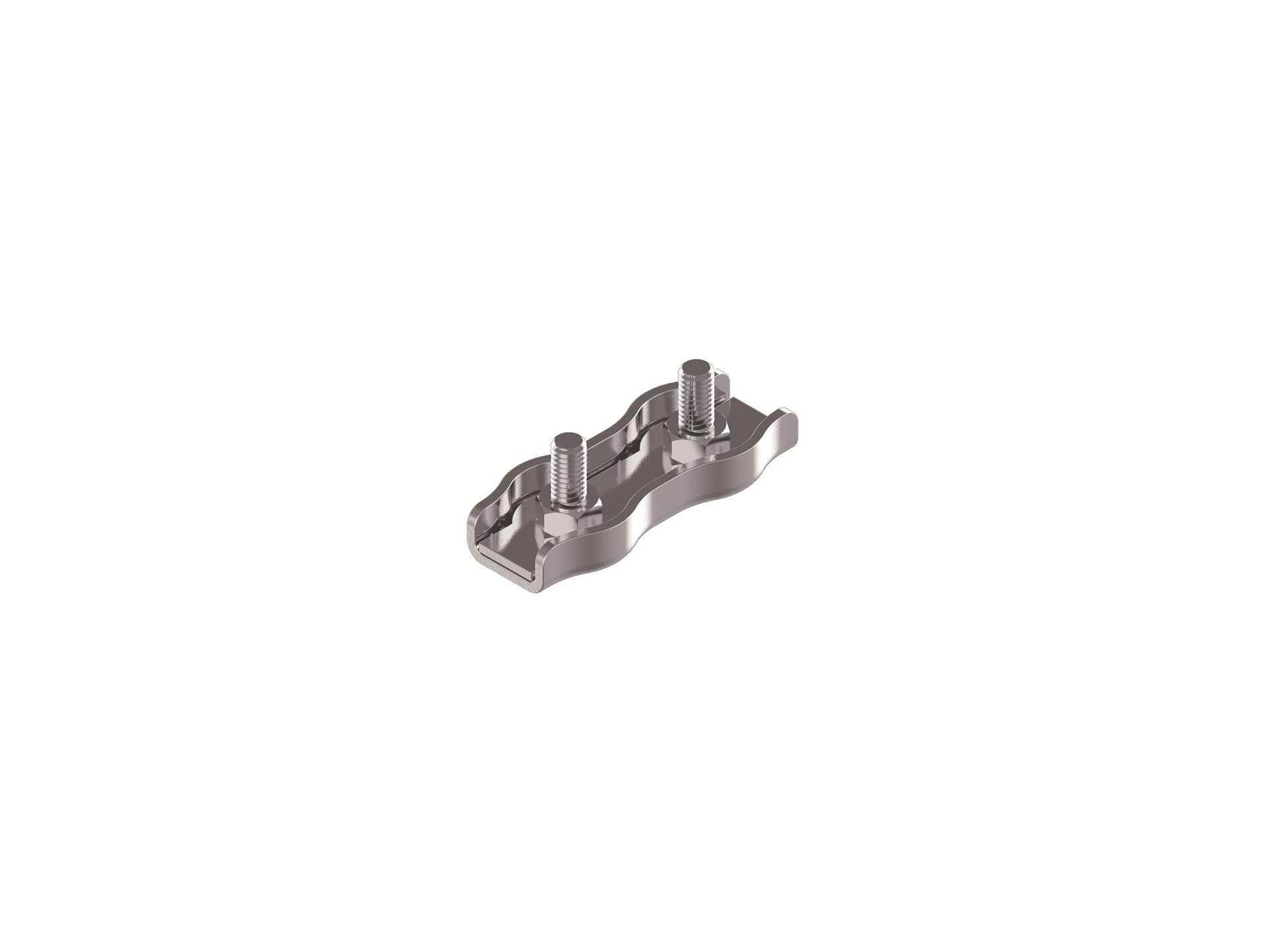 Serre câble plat 2 boulons Ø2 x4