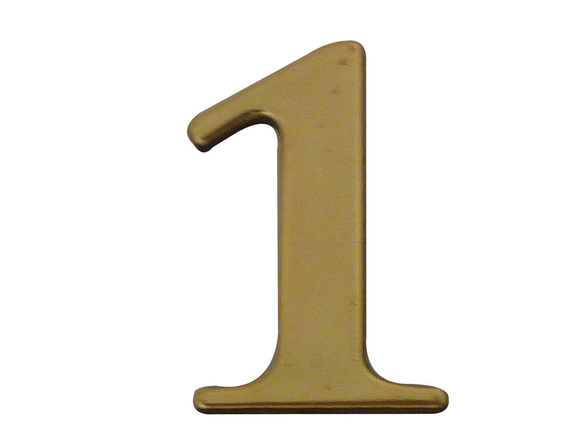 Chiffre adhésif plastique doré n°1 H.40mm