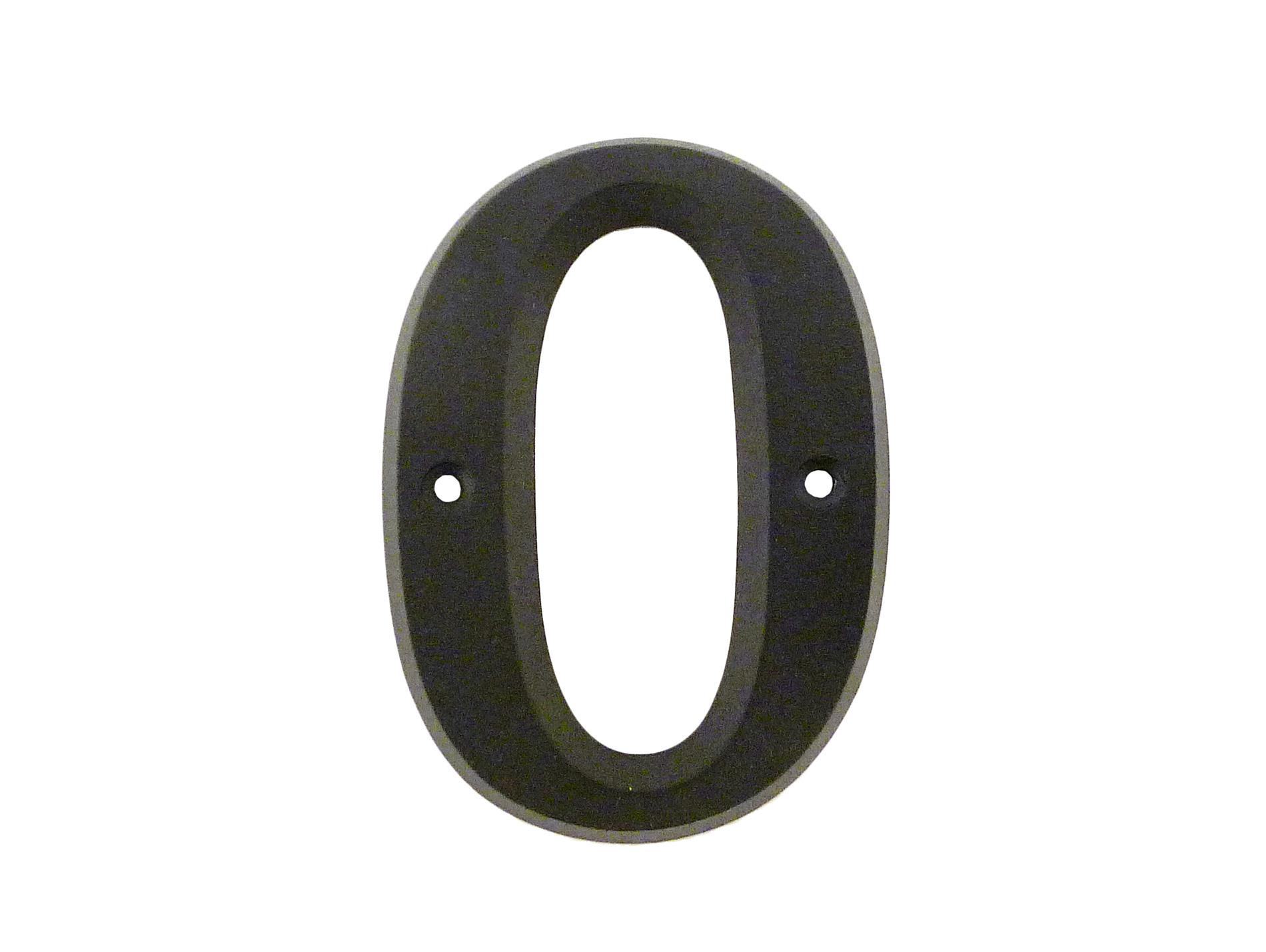 Chiffre de rue zamak noir n°0 H.80