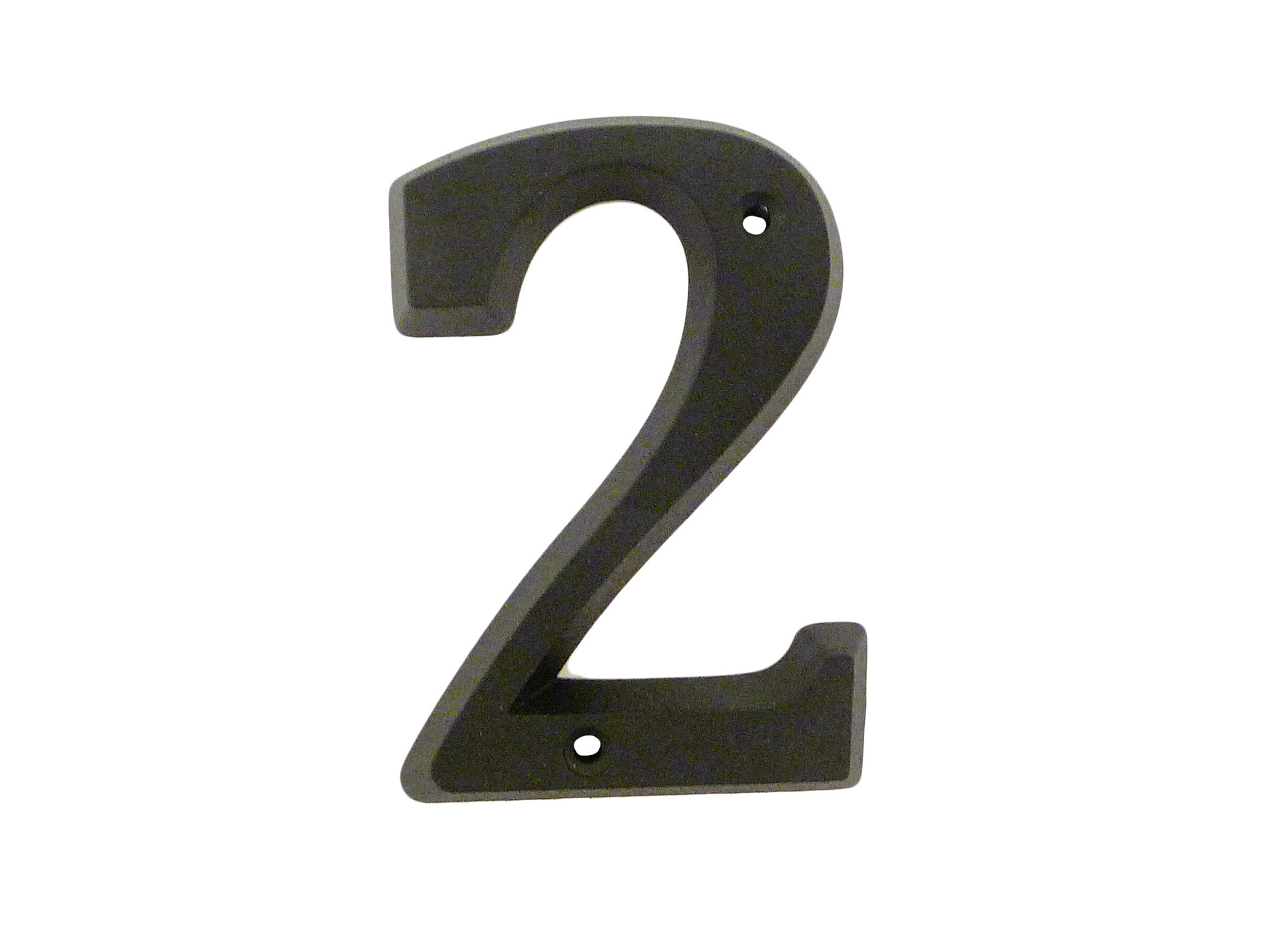 Chiffre de rue zamak noir n°2 H.80