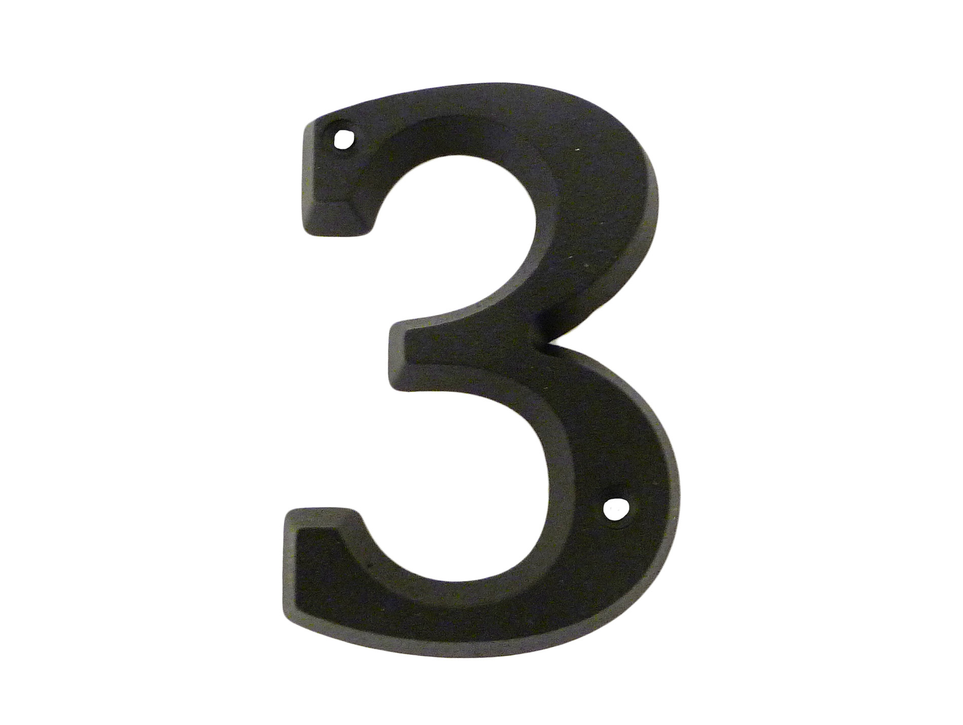 Chiffre de rue zamak noir n°3 H.80