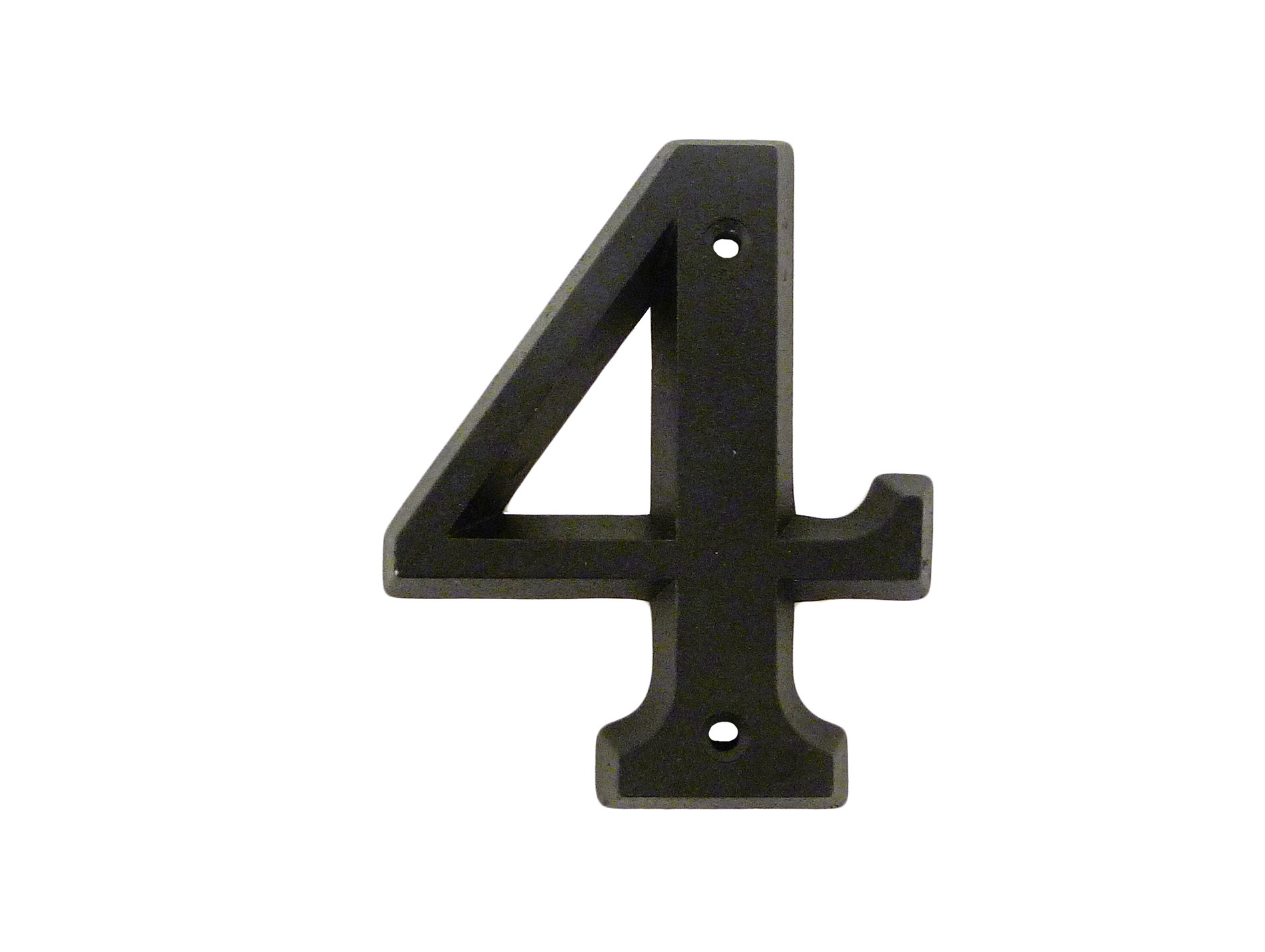 Chiffre de rue zamak noir n°4 H.80