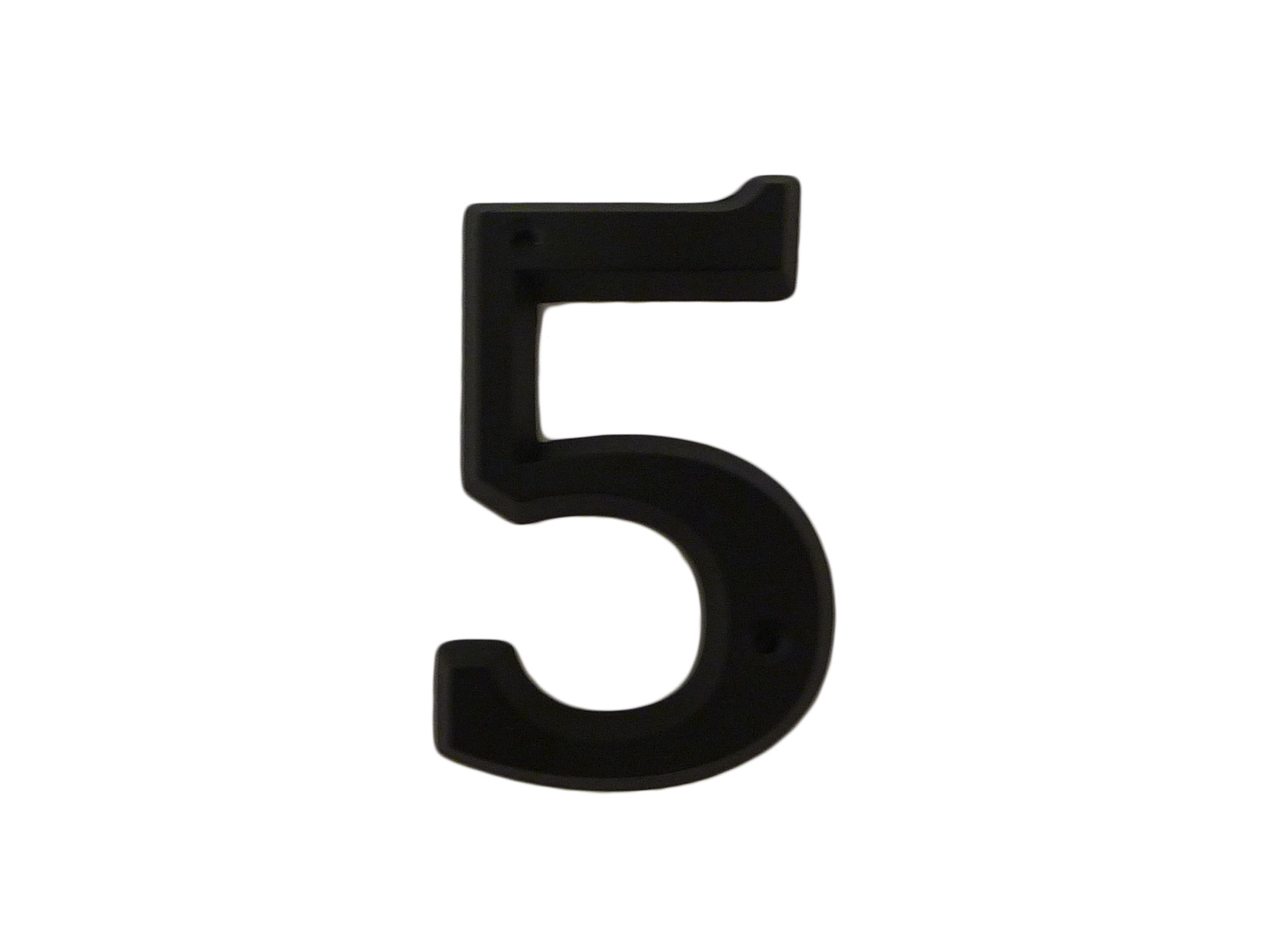 Chiffre de rue zamak noir n°5 H.80