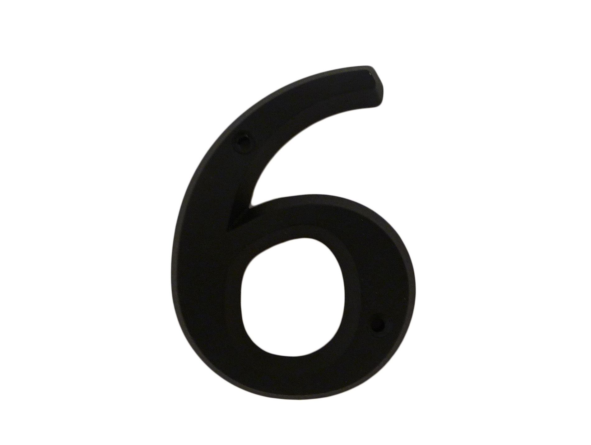 Chiffre de rue zamak noir n°6 H.80