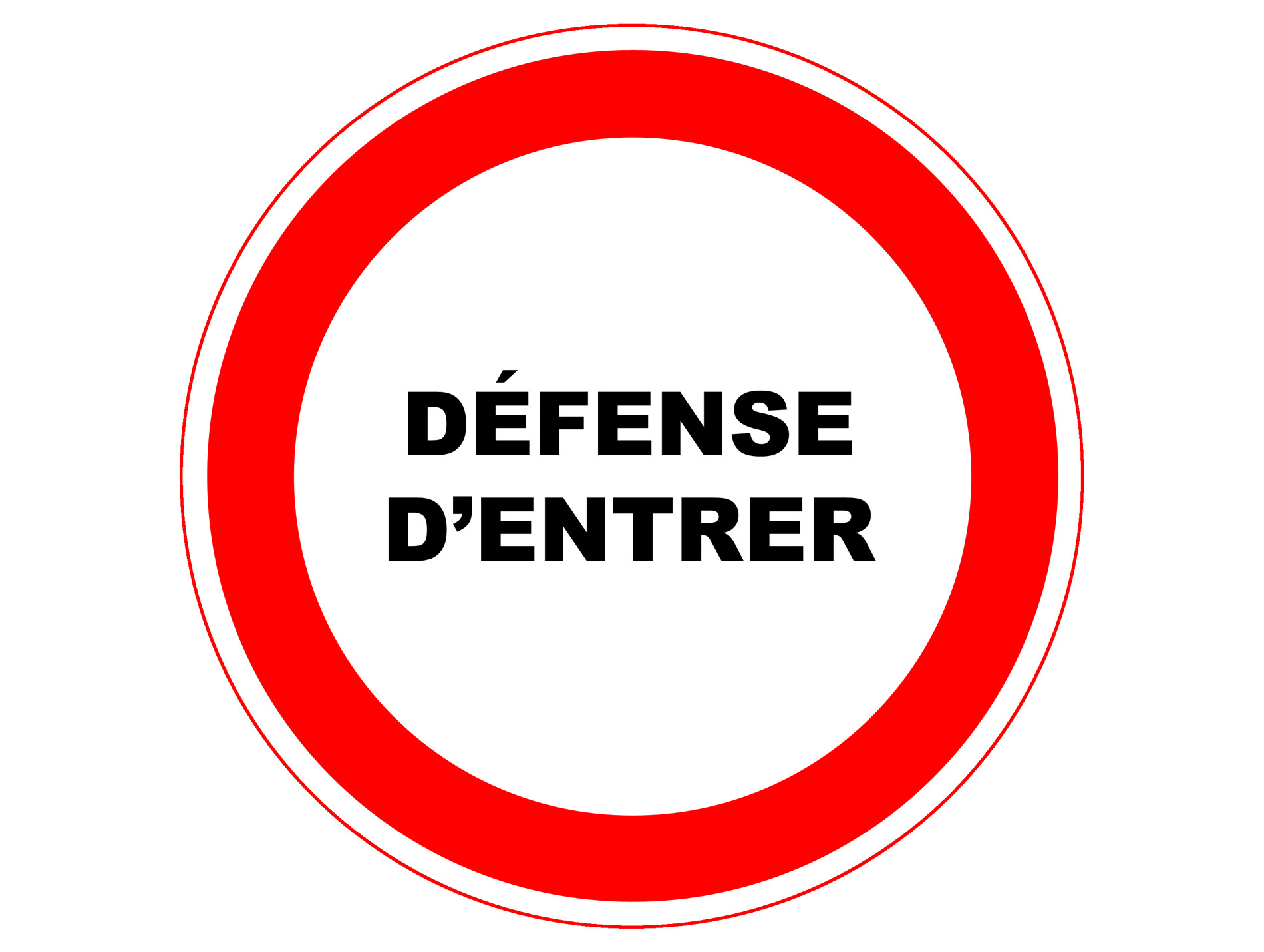 Panneau Défense d'entrer Ø180mm