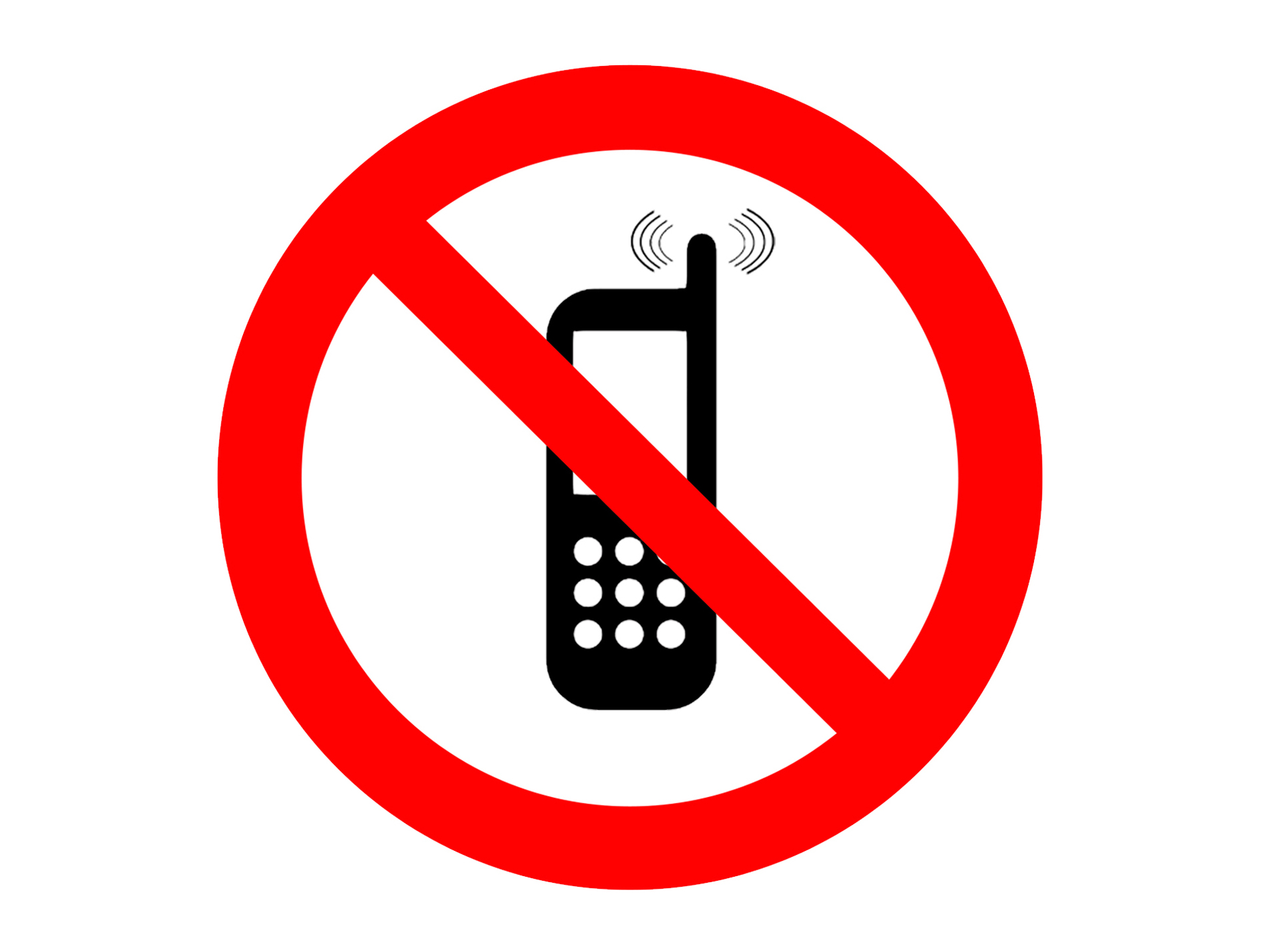 Sticker Portable interdit