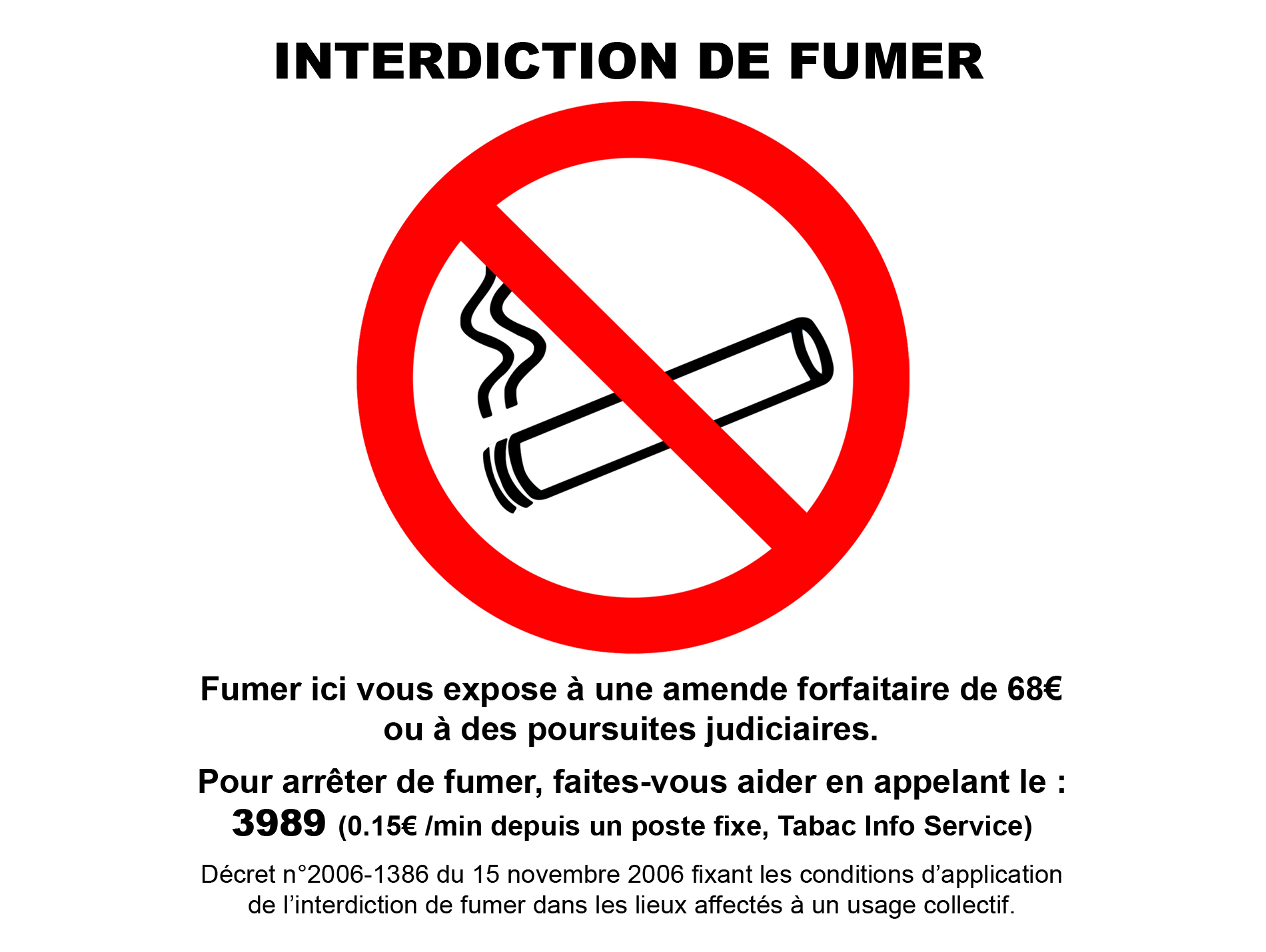 Sticker Interdit fumer
